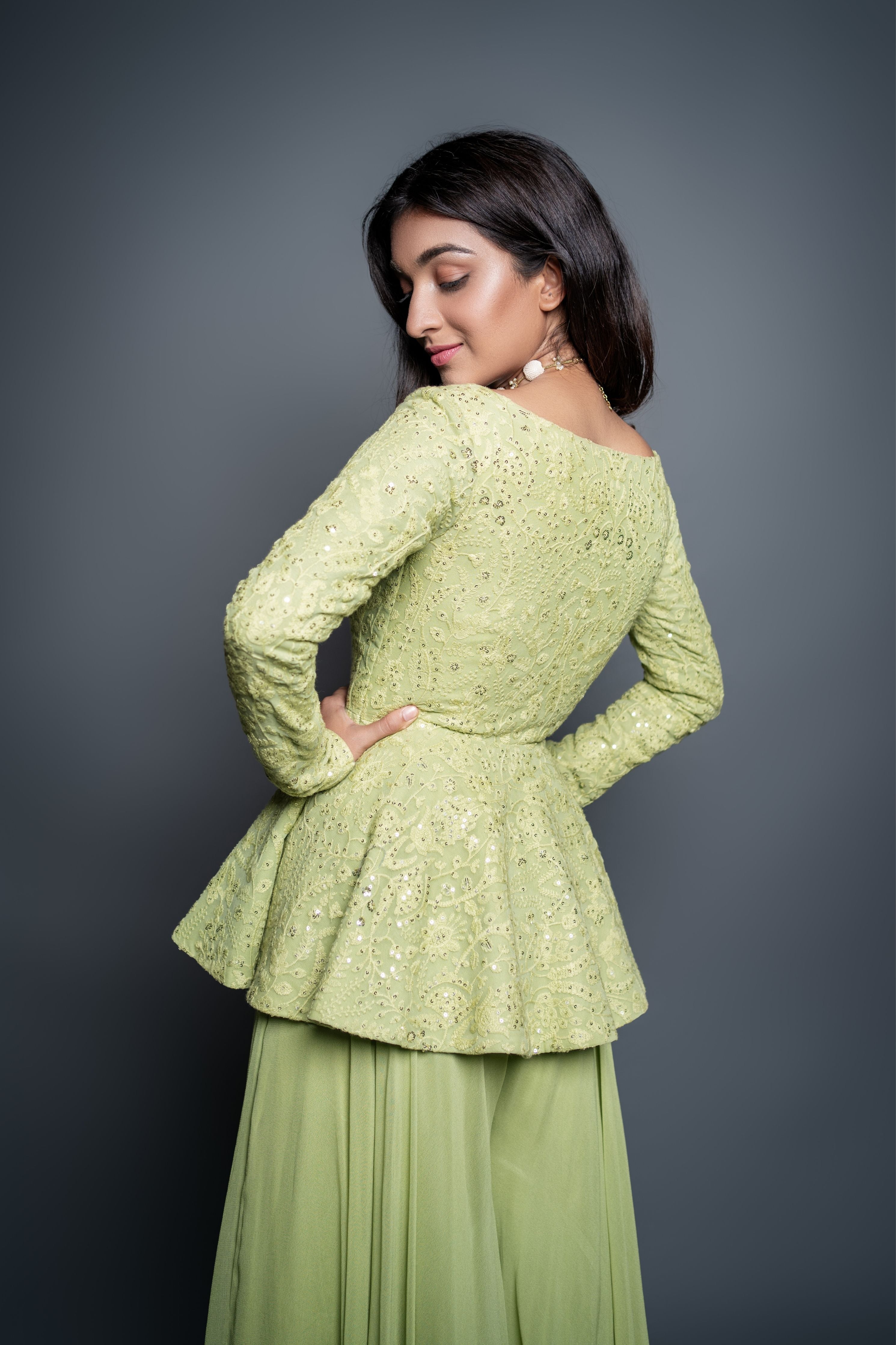 Lemon Green Palazzo set