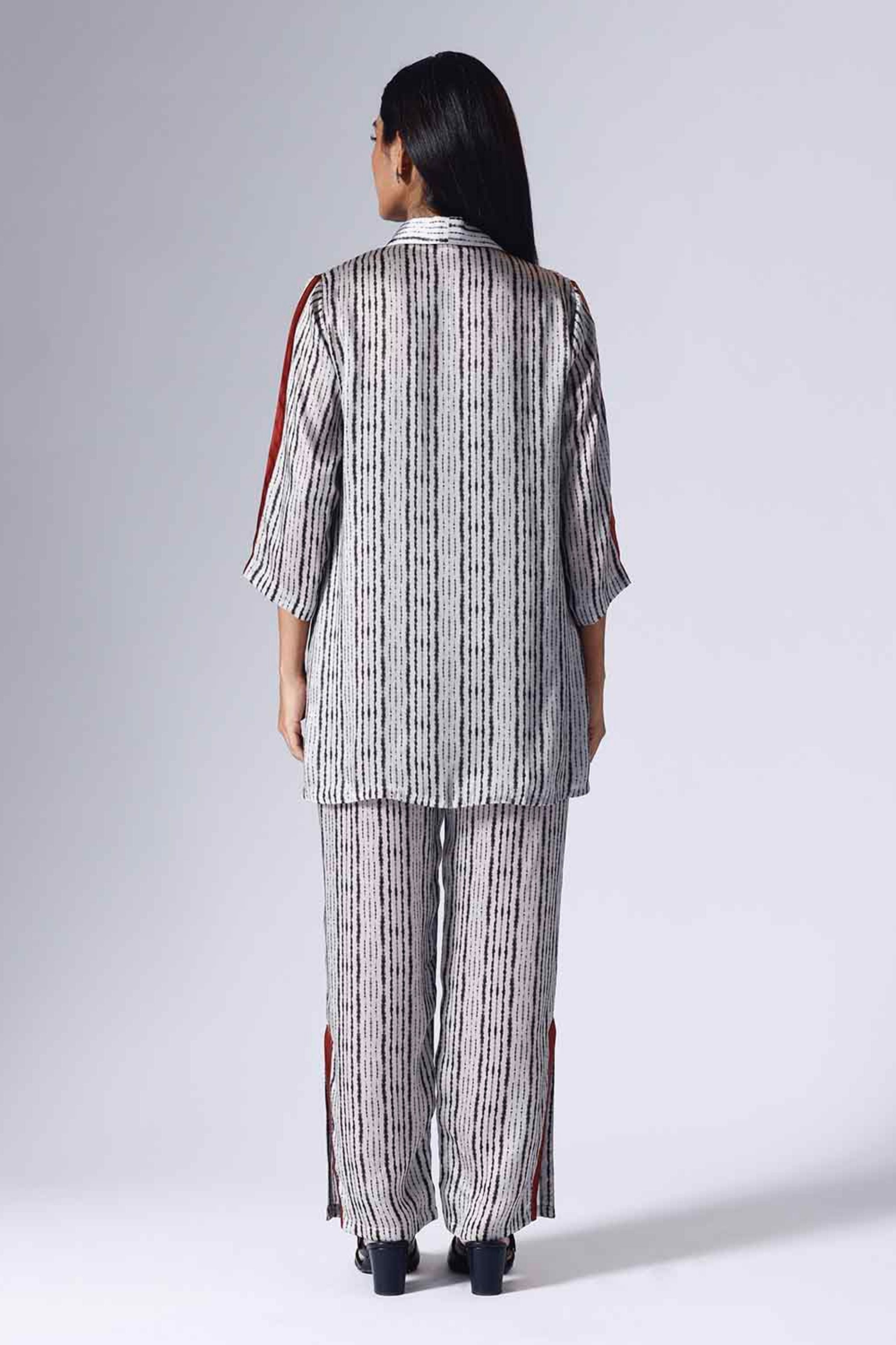 Shibori Monochrome Jacket Co-Ord Set