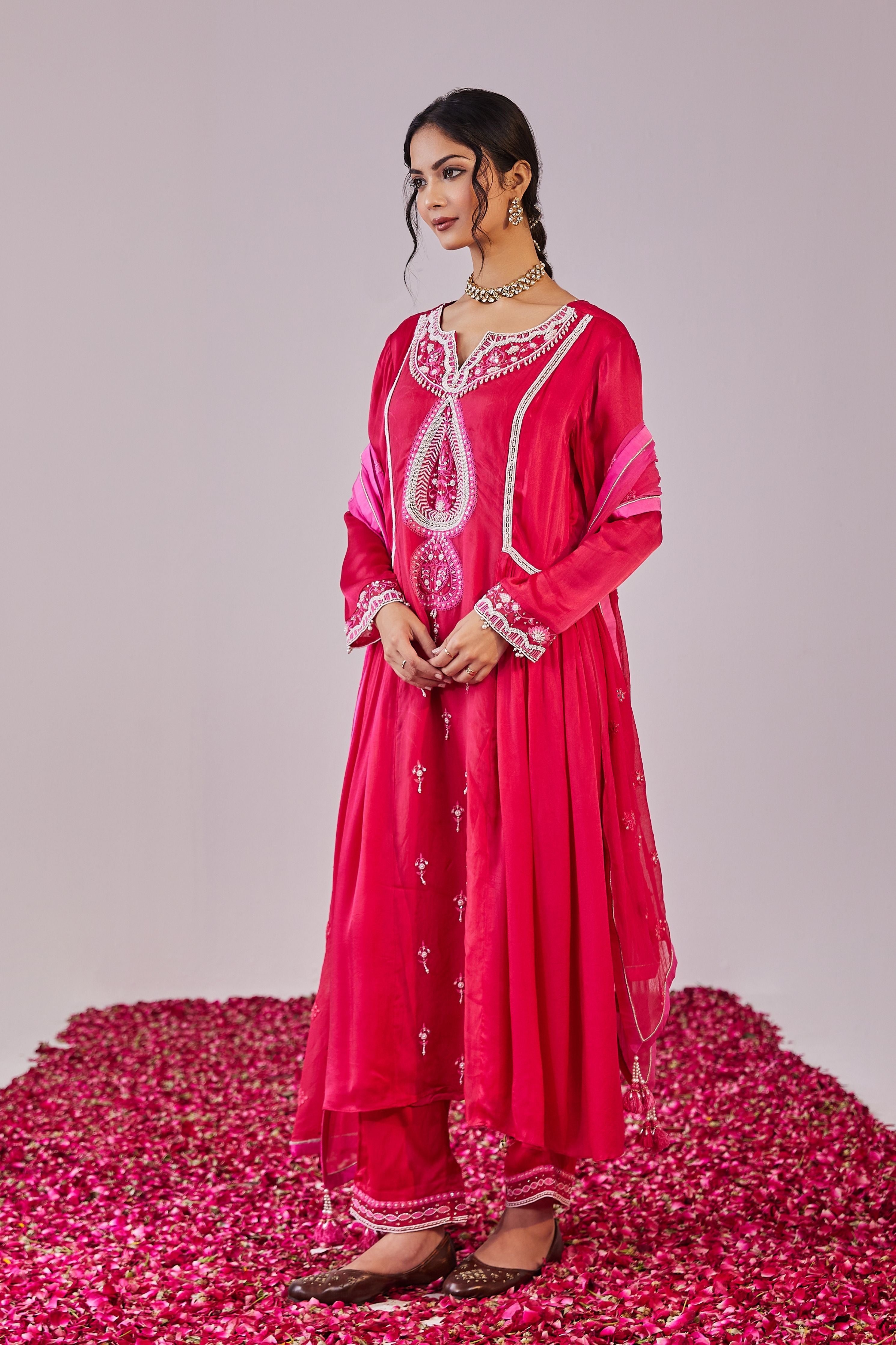 Rani Pink Kurta Set