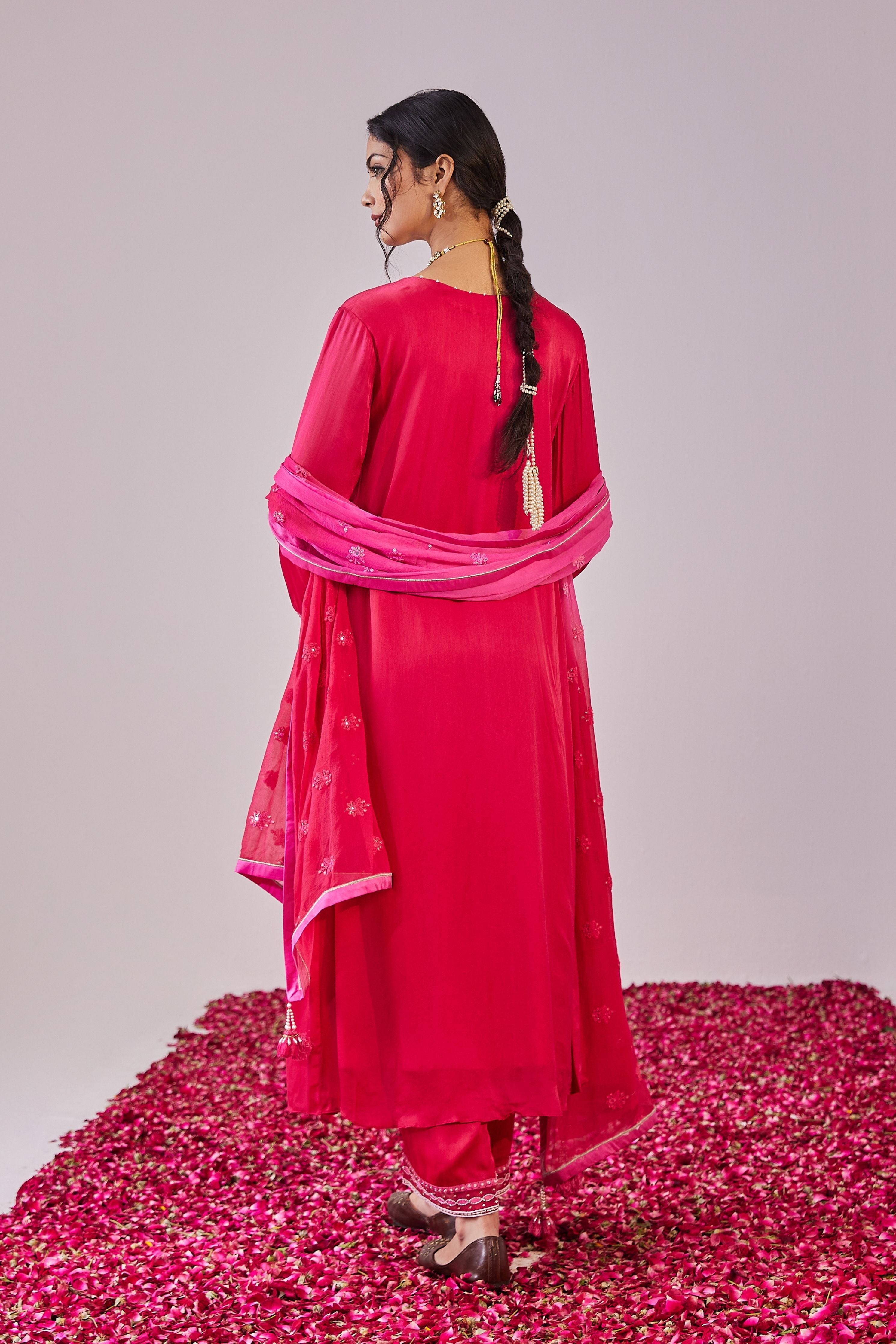 Rani Pink Kurta Set