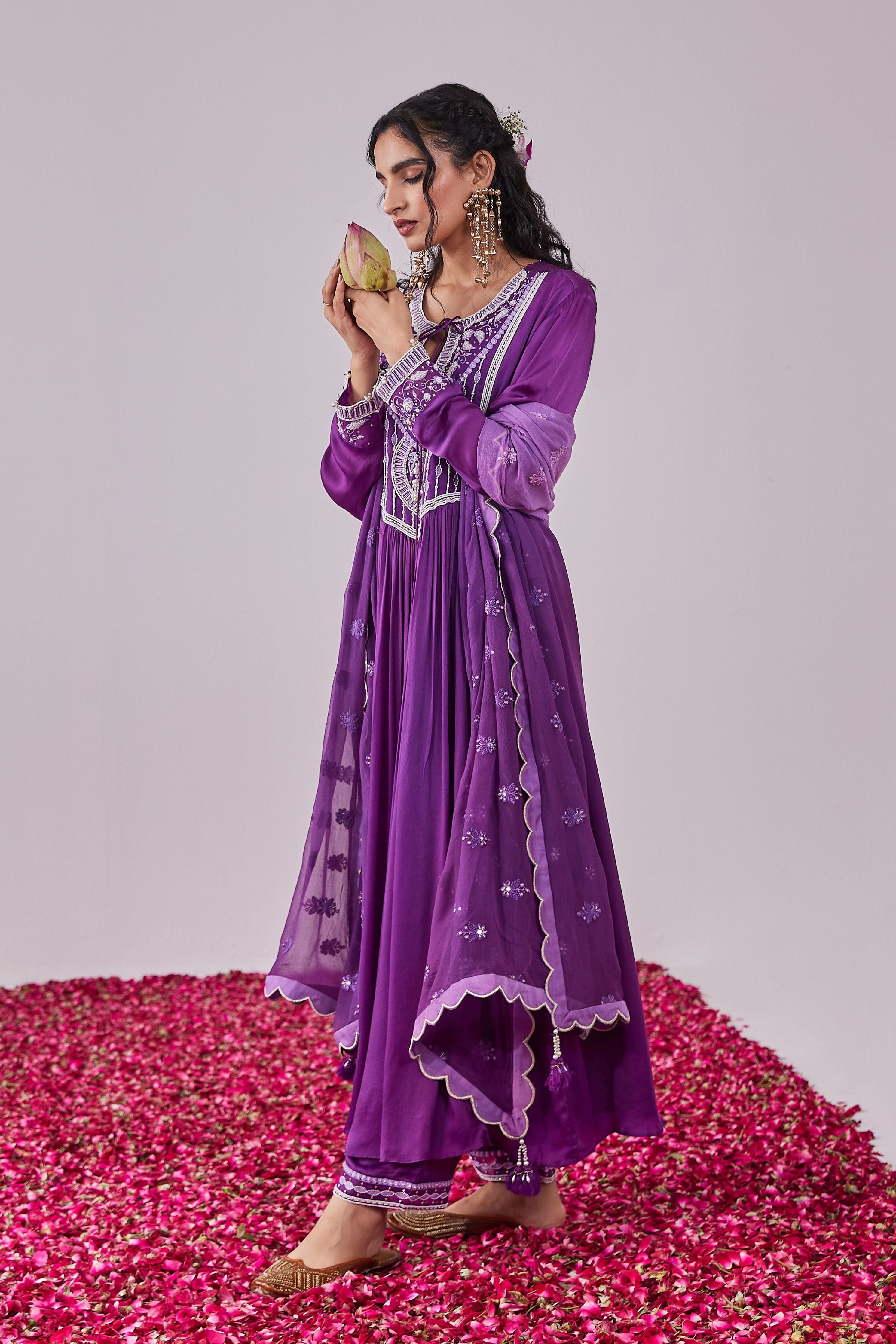 Purple Kurta Set