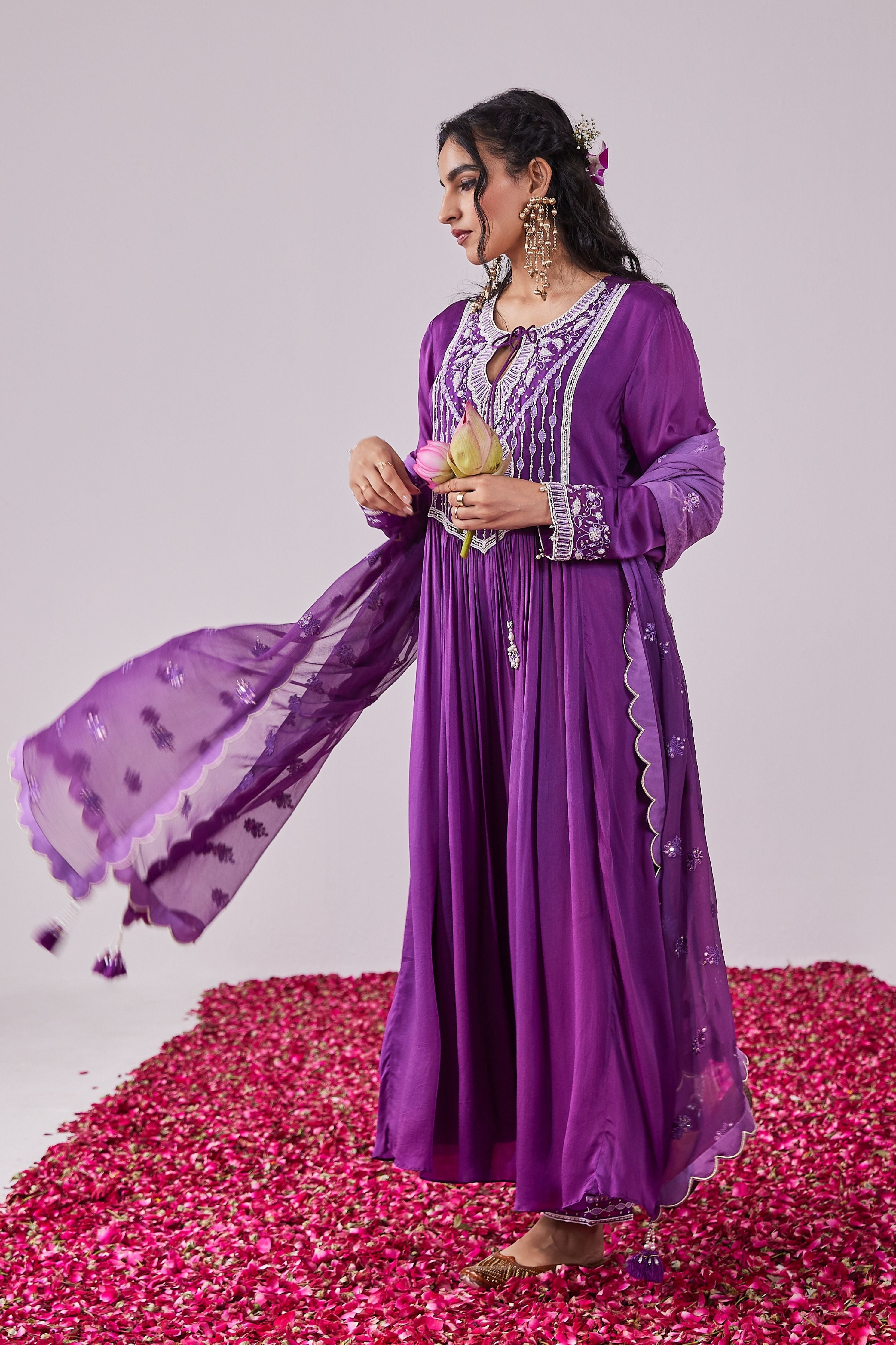 Purple Kurta Set