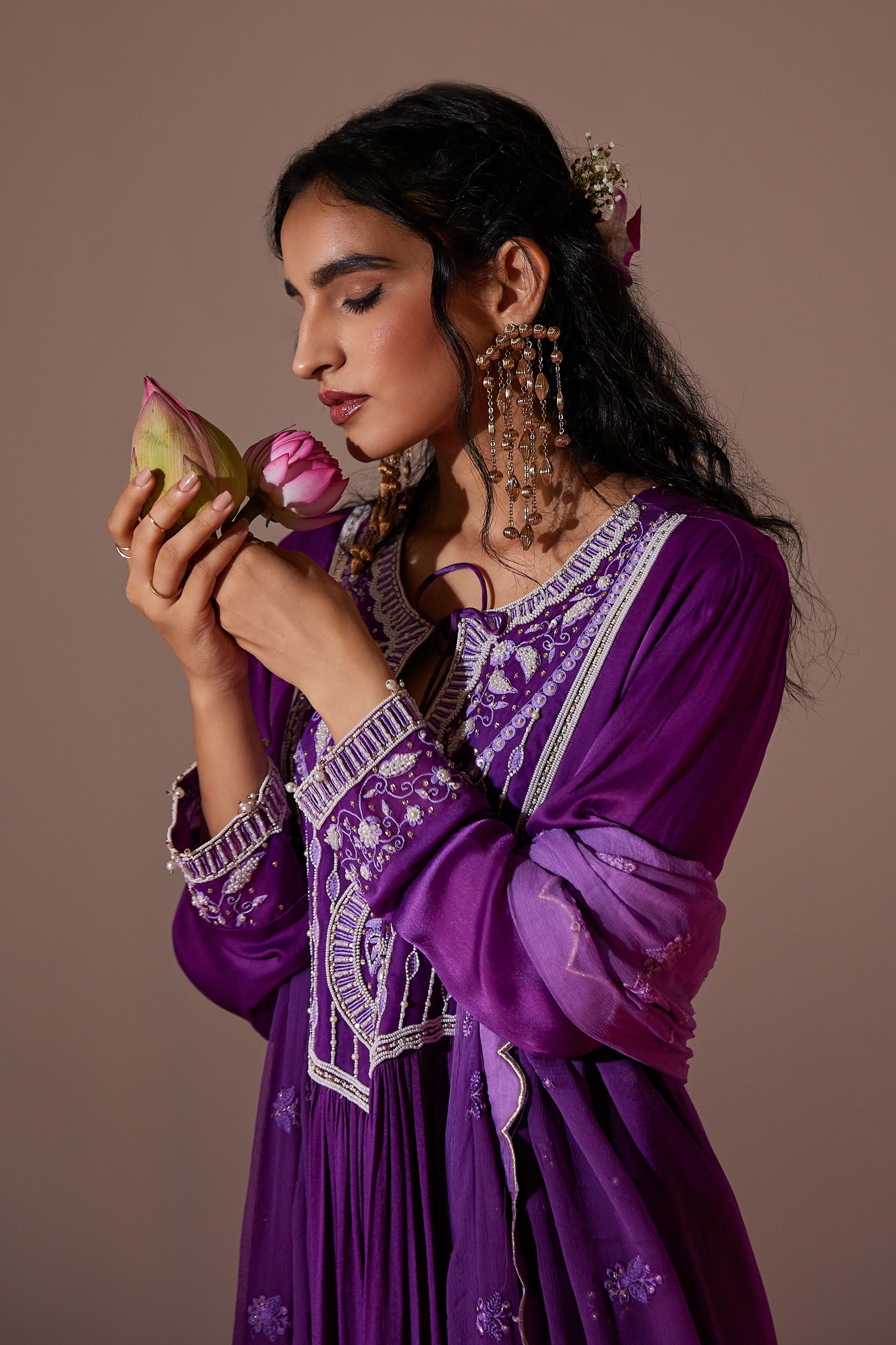 Purple Kurta Set
