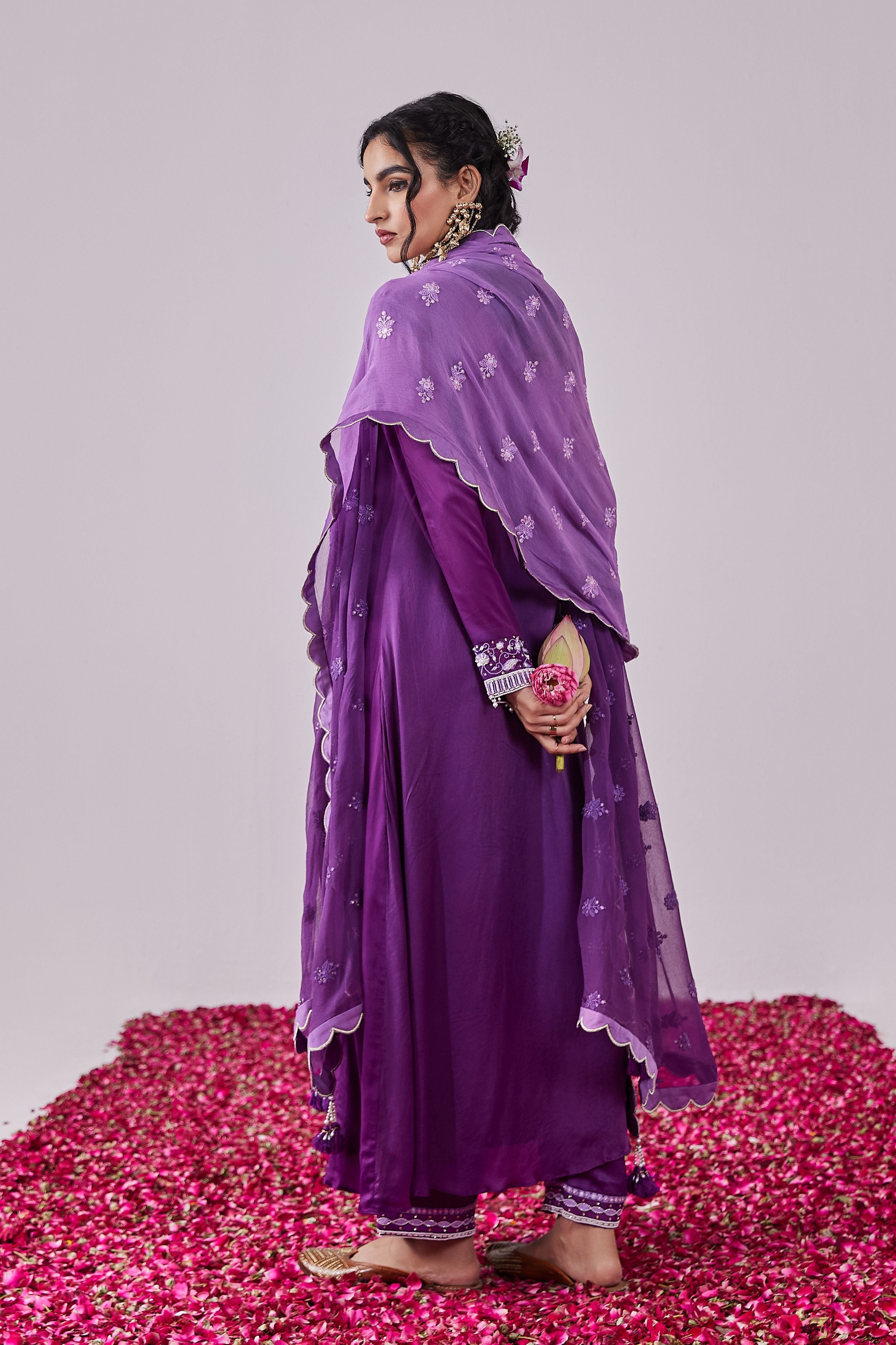 Purple Kurta Set