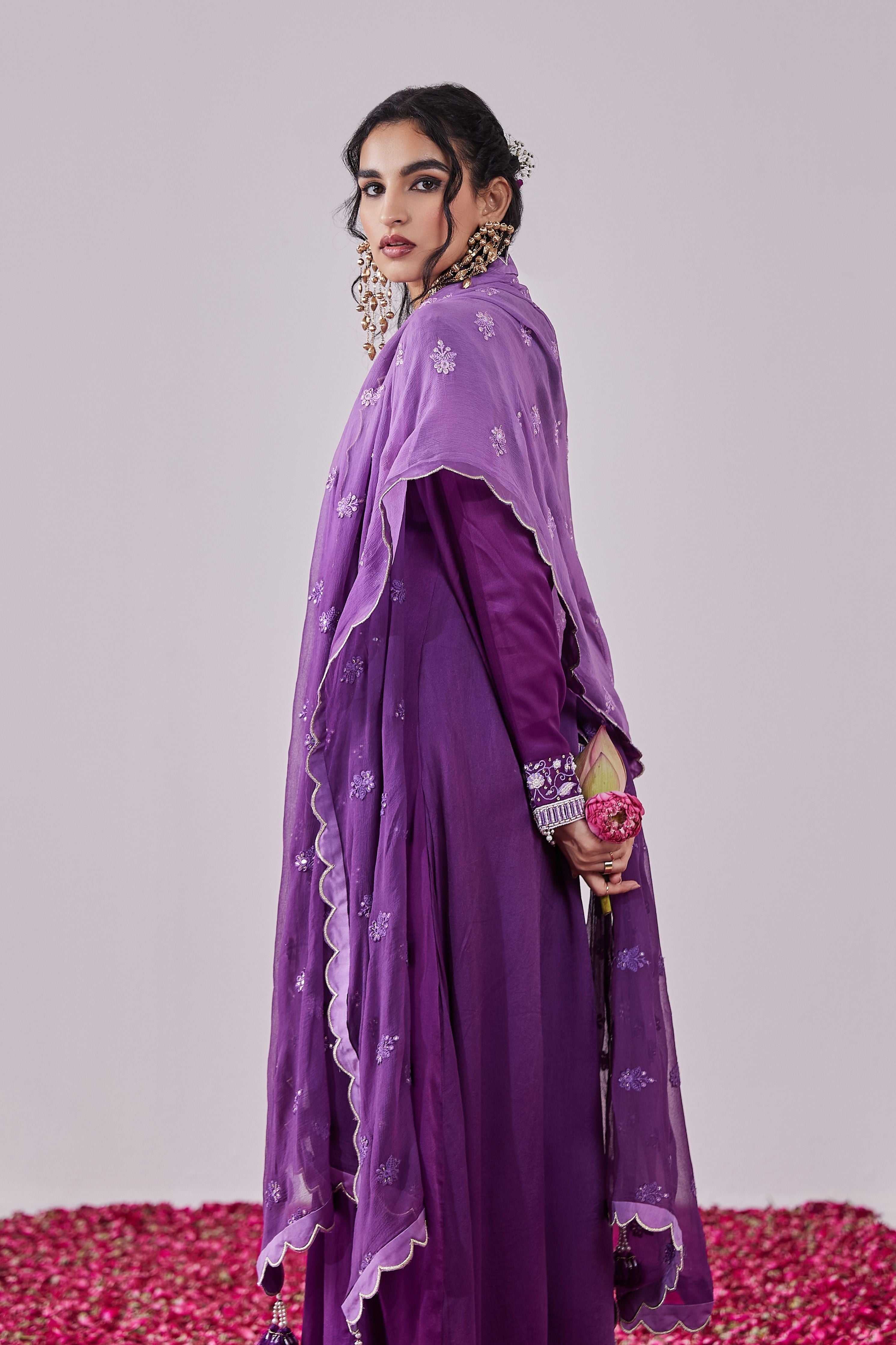 Purple Kurta Set