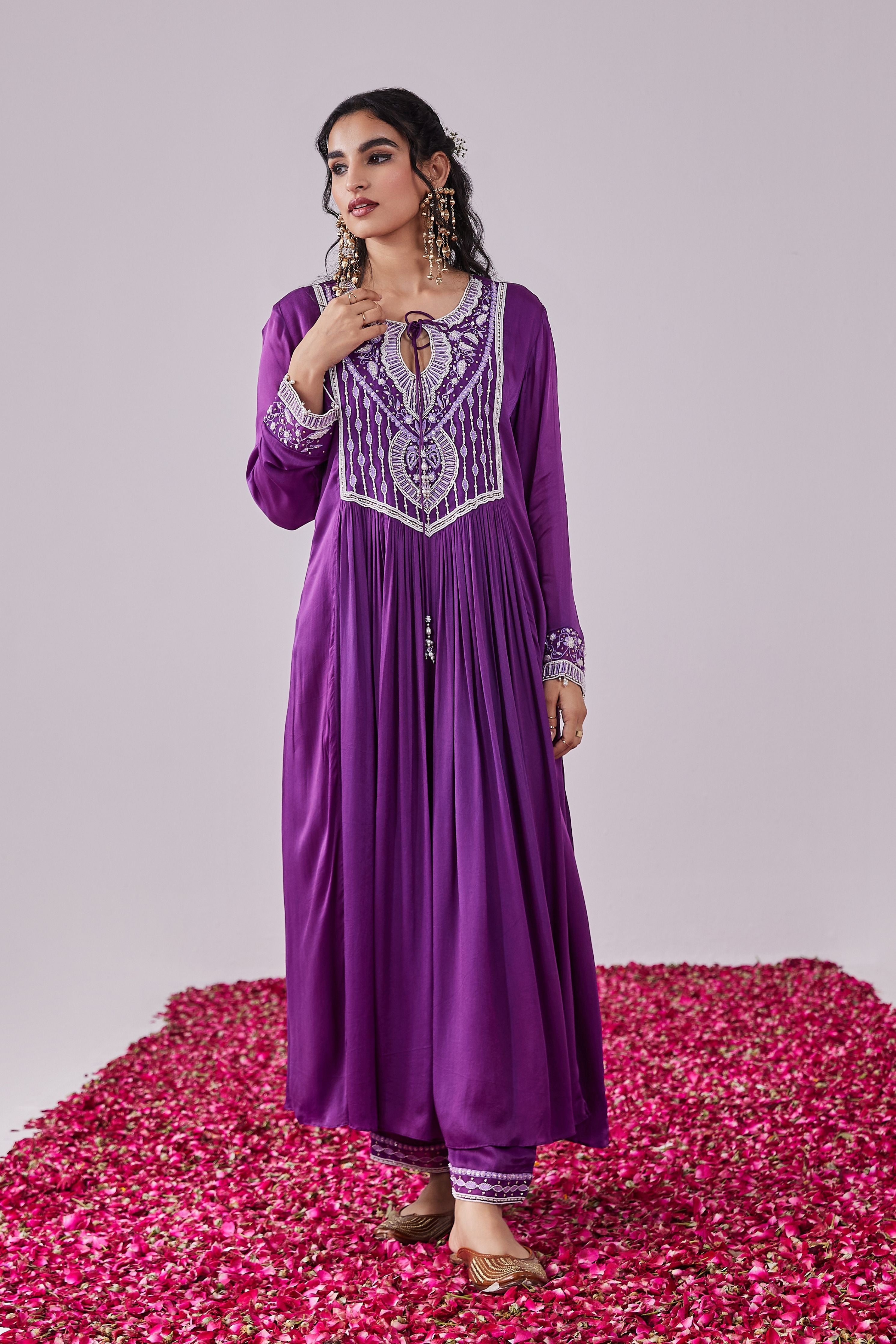 Purple Kurta Set