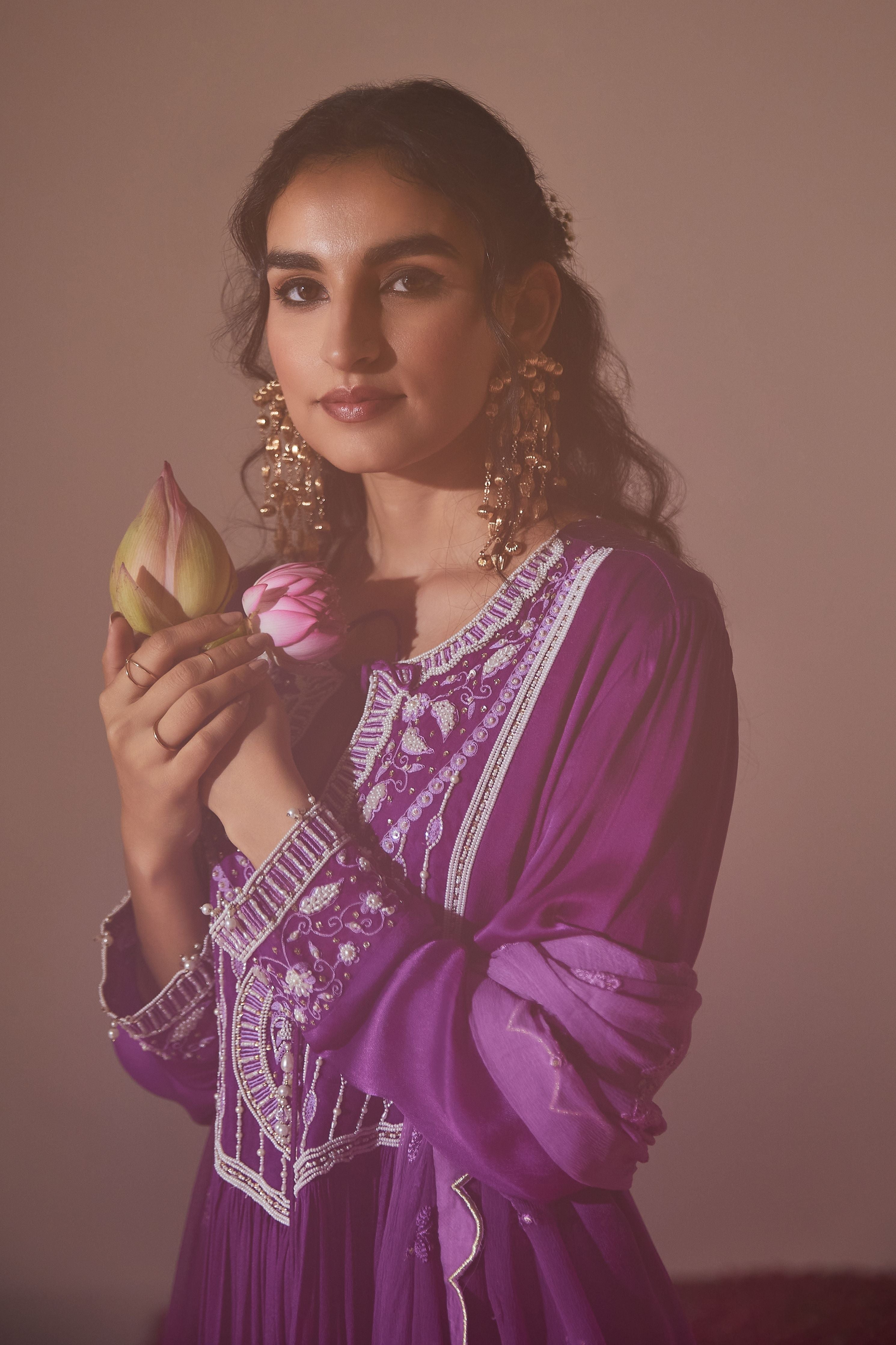 Purple Kurta Set