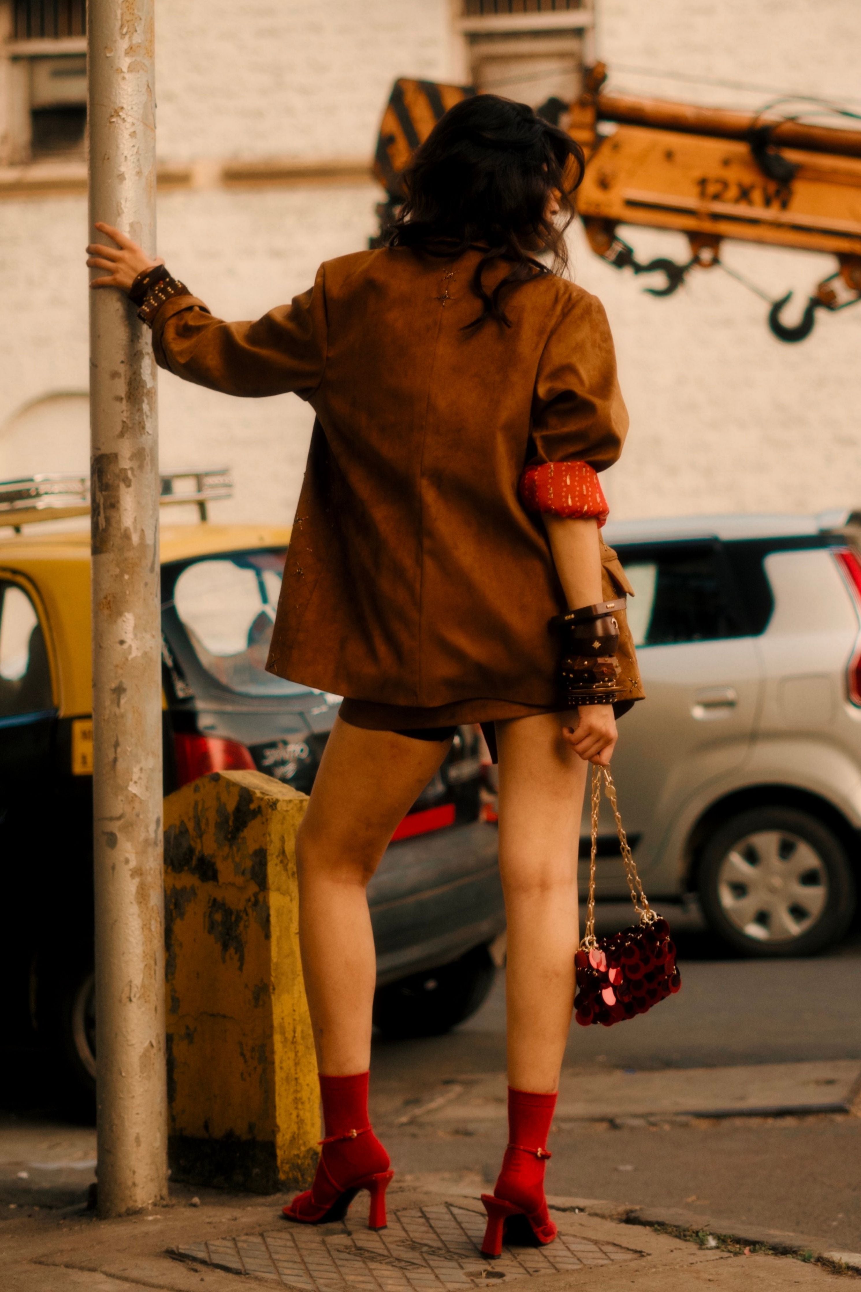 Tanned Oversized Statement Blazer