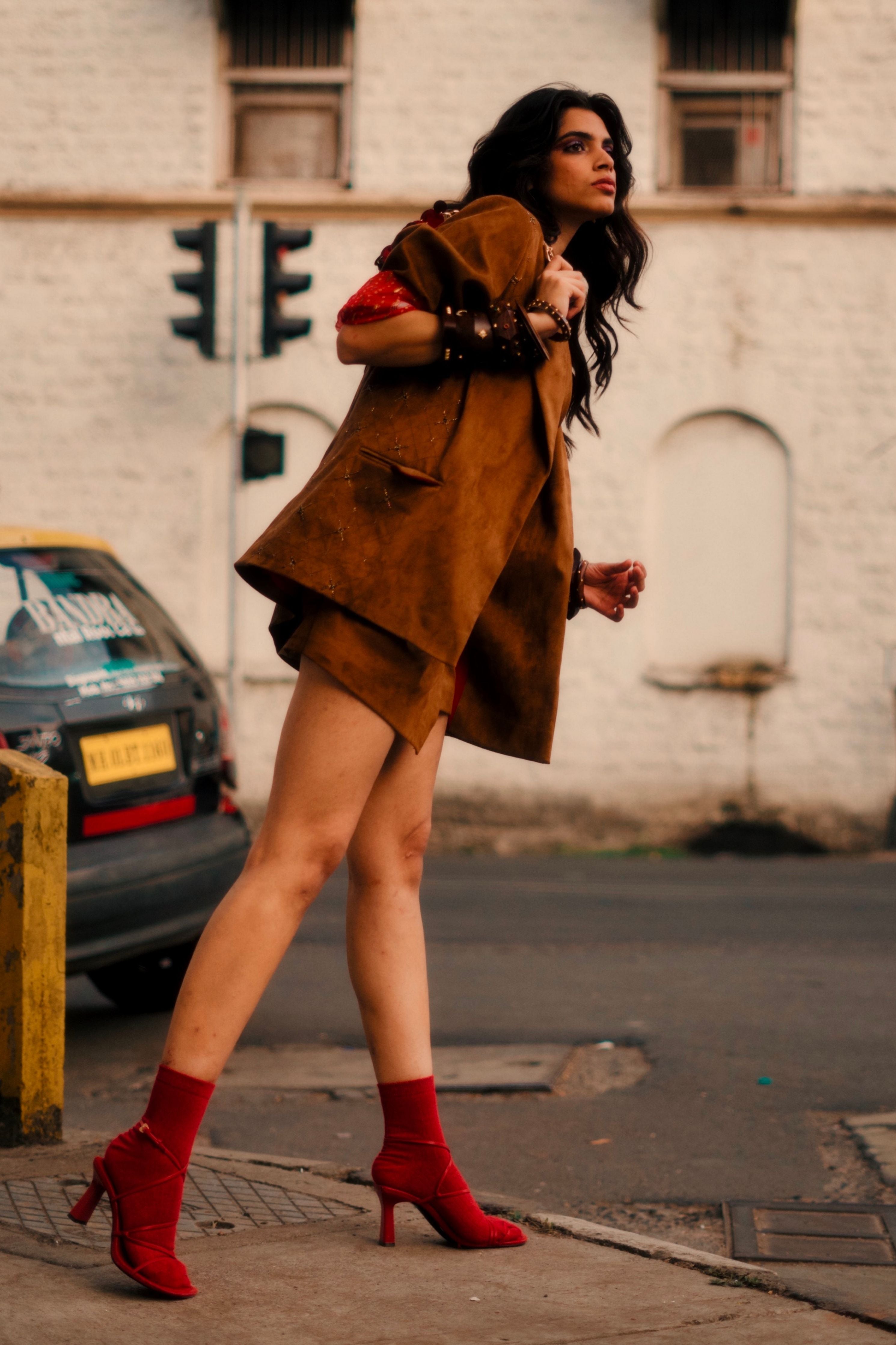 Tanned Oversized Statement Blazer
