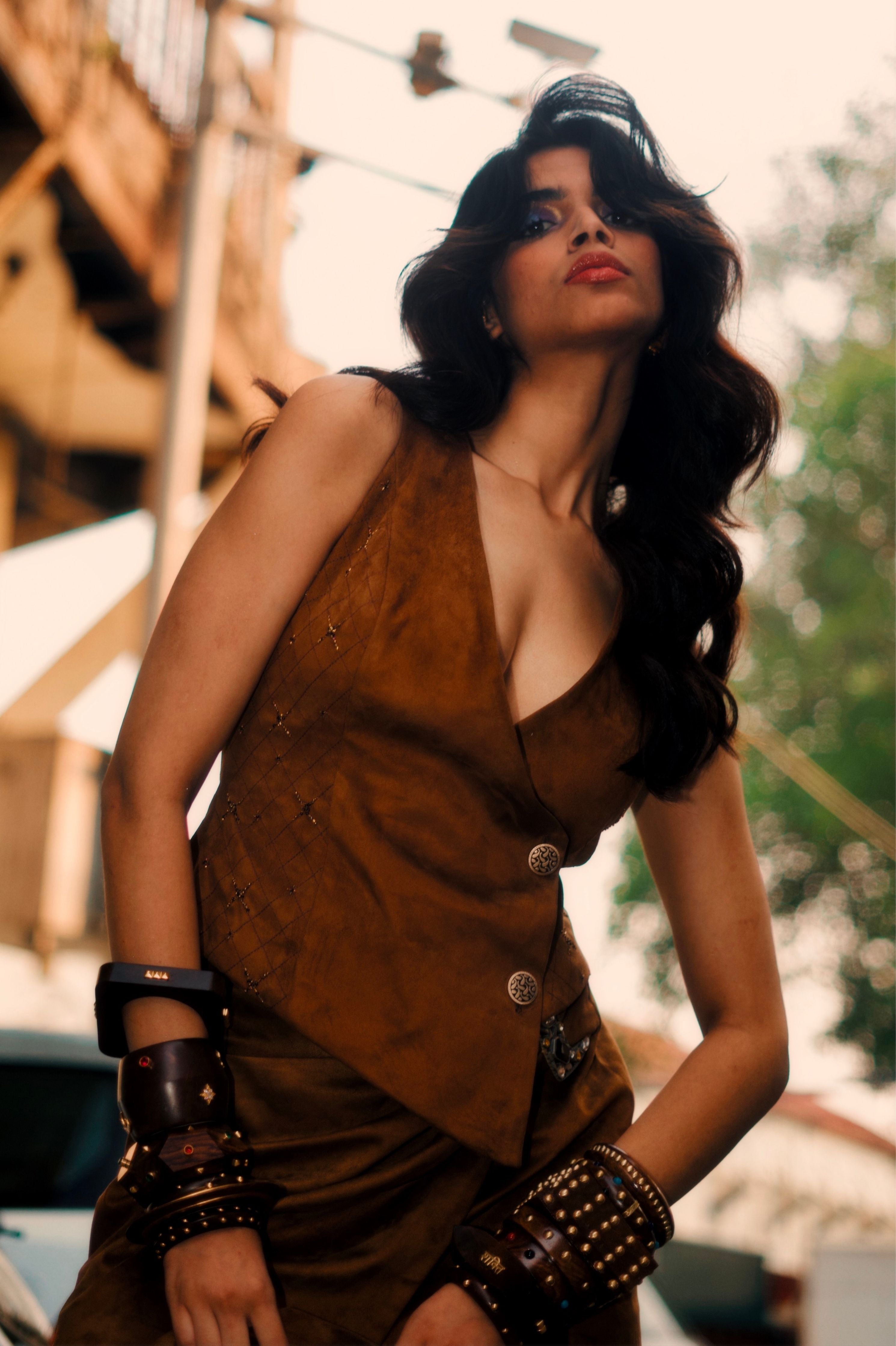 Tan Suede Waistcoat