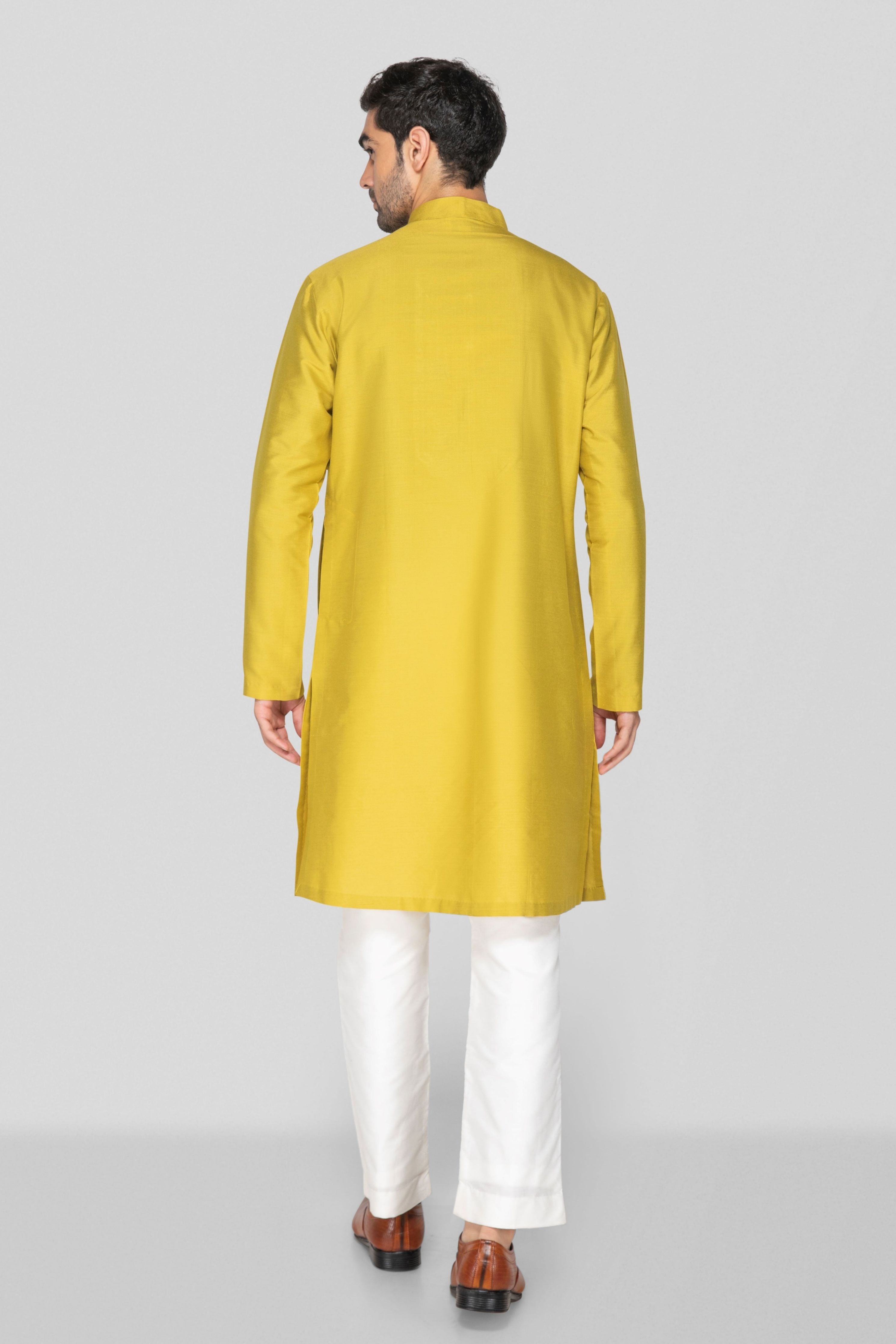 Bright Green Applique Kurta Set
