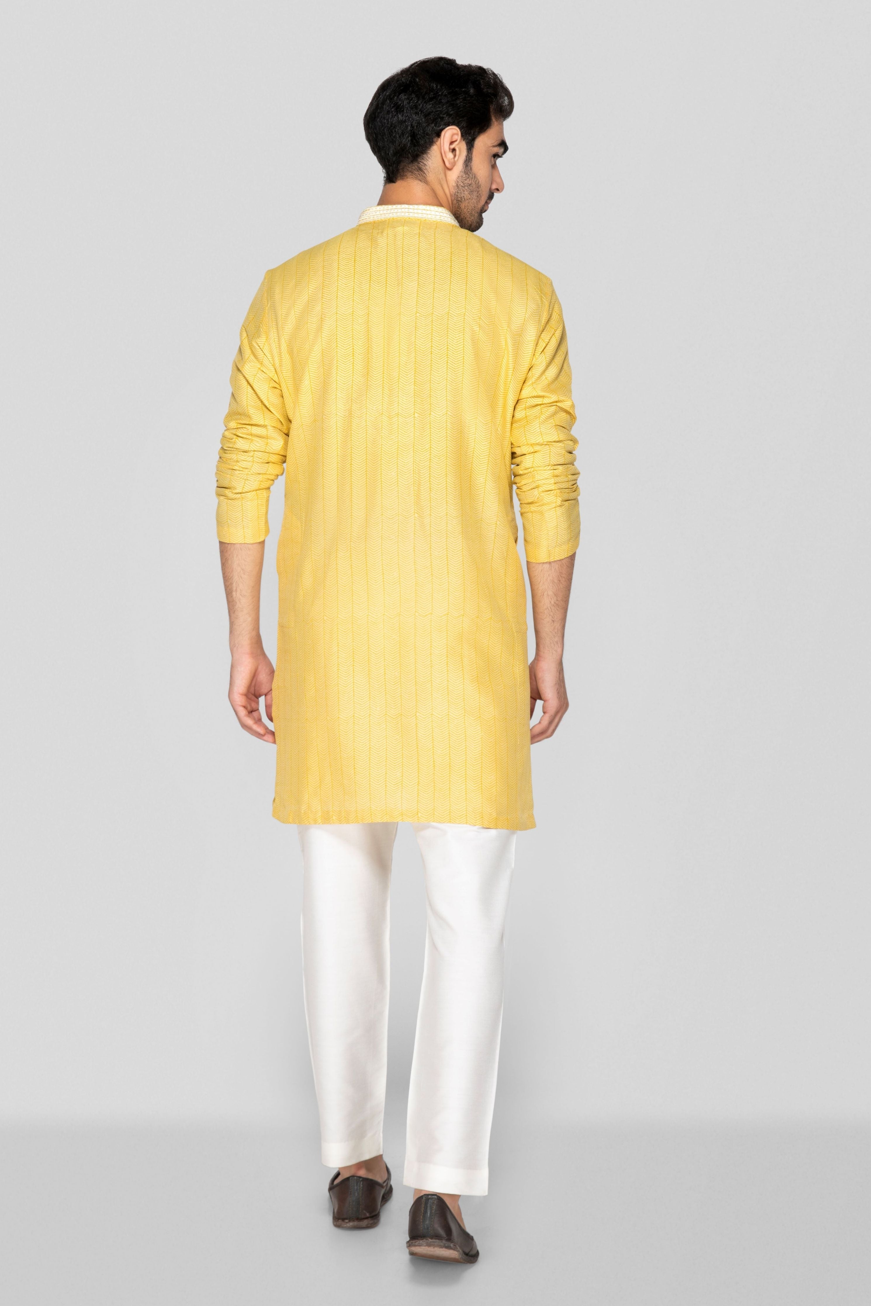 Golden Yellow Short Kurta Set