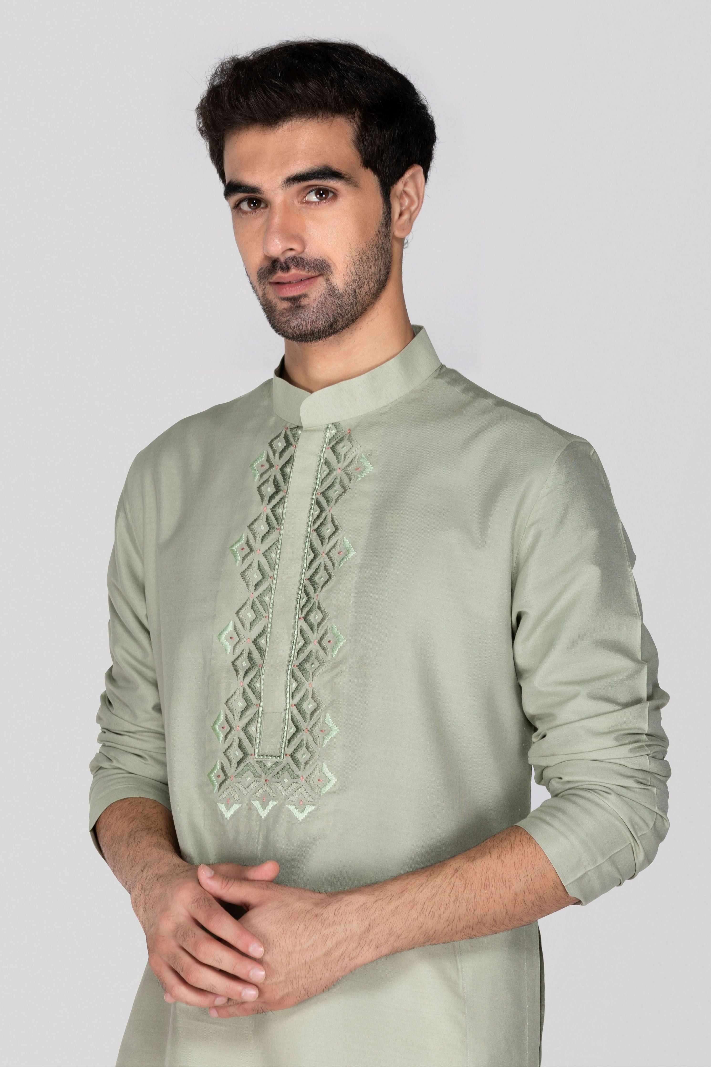 Olive Green Kurta Set