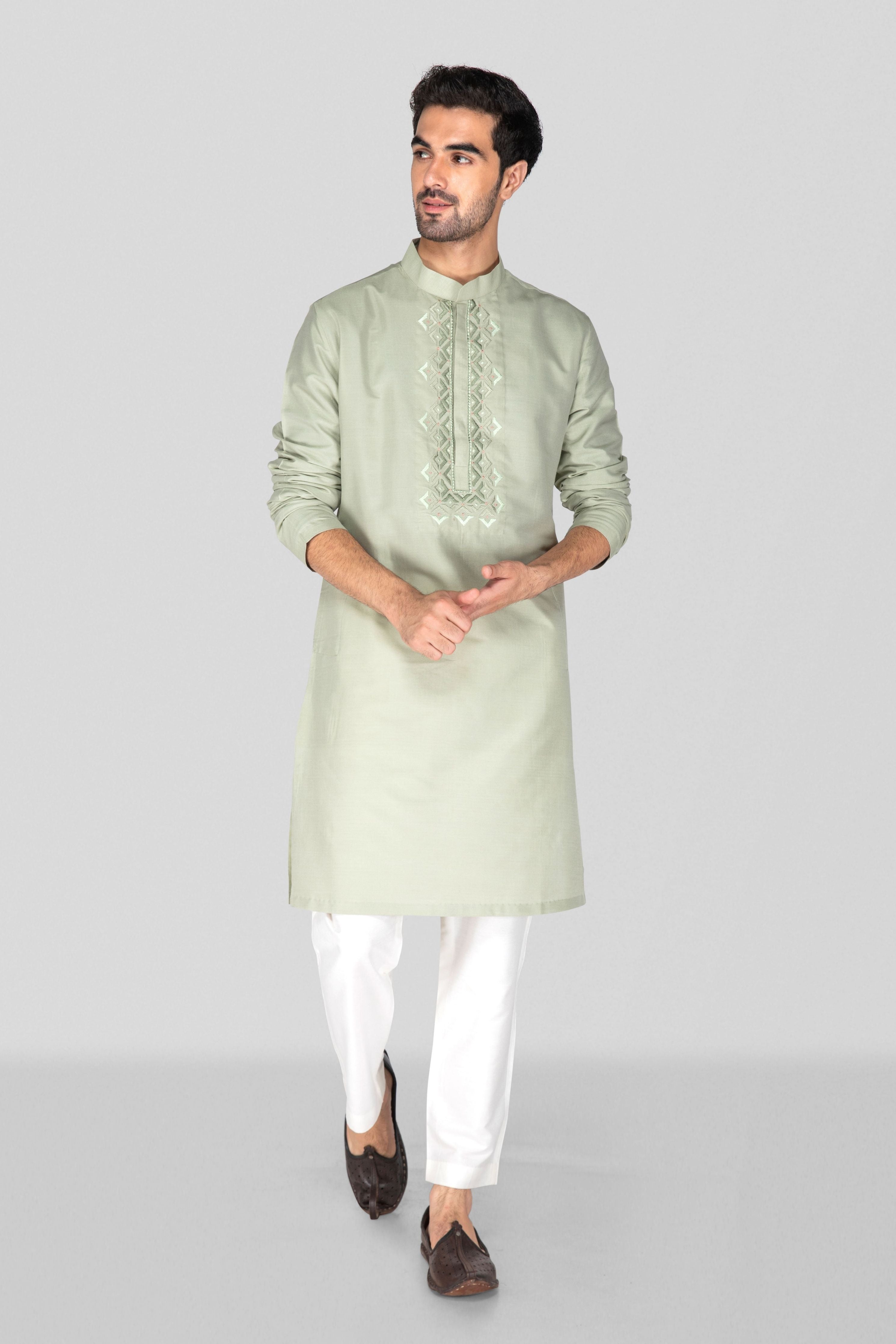 Olive Green Kurta Set