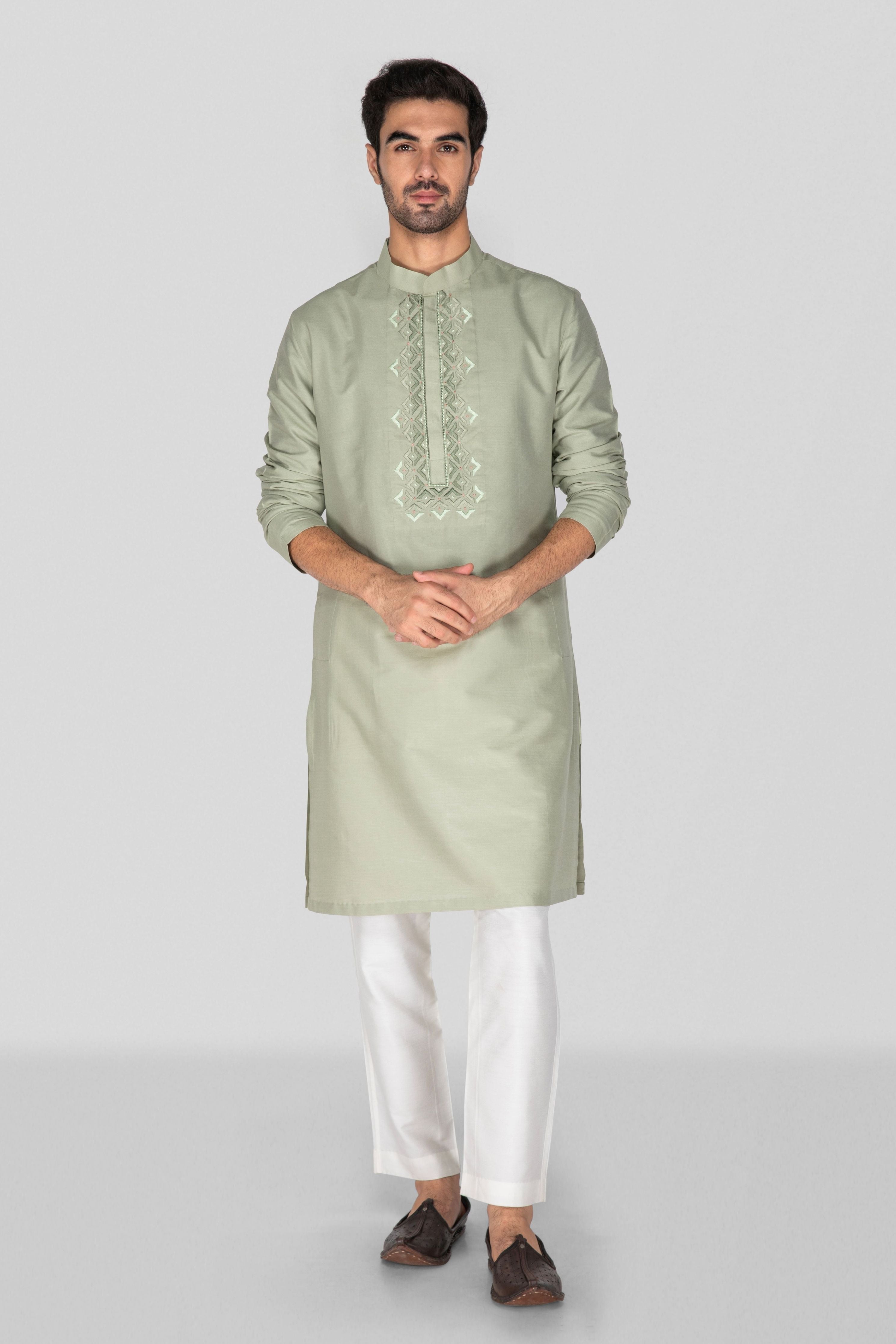 Olive Green Kurta Set