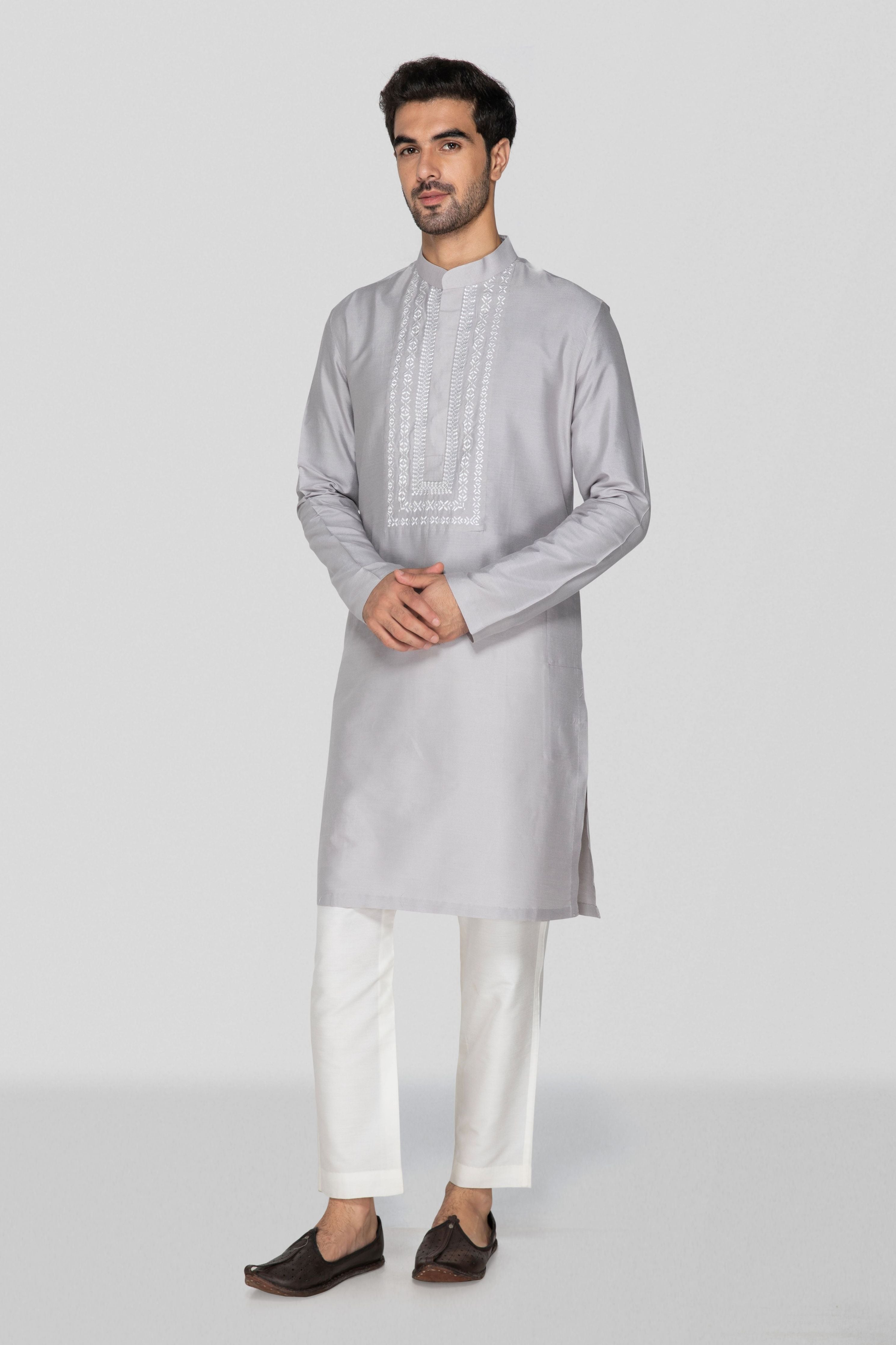 Grey Kurta Set