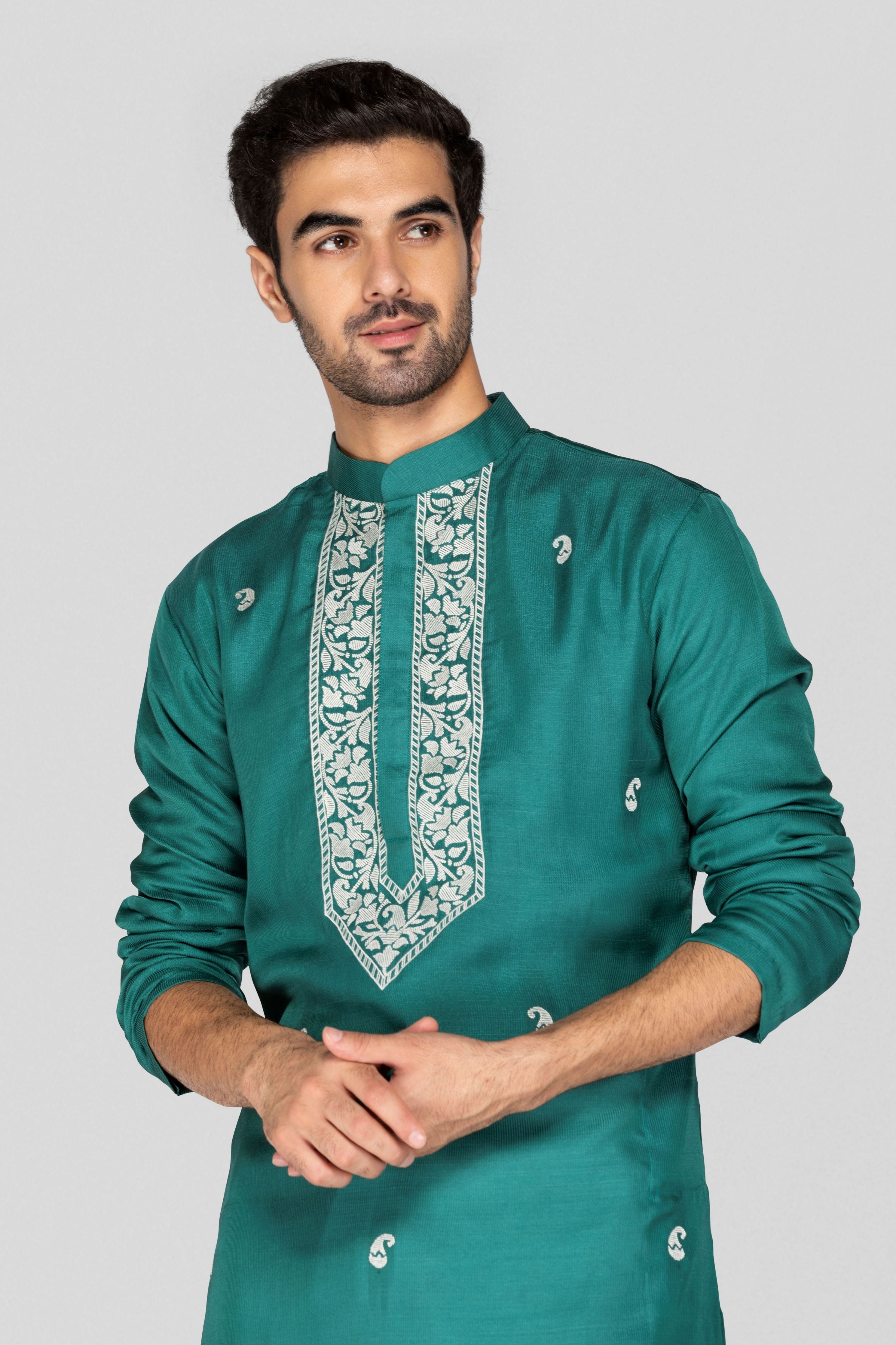 Teal Kurta Set