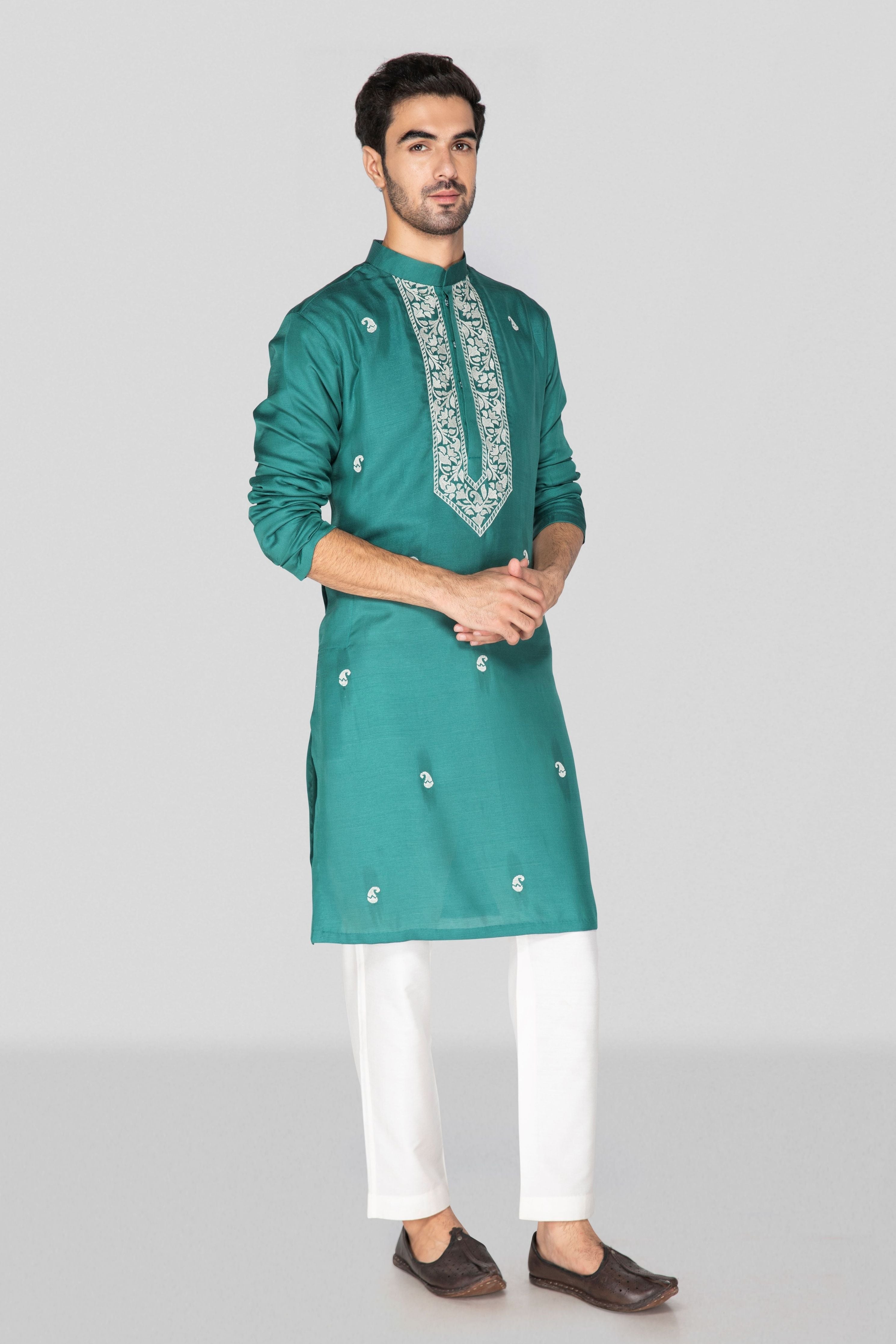 Teal Kurta Set