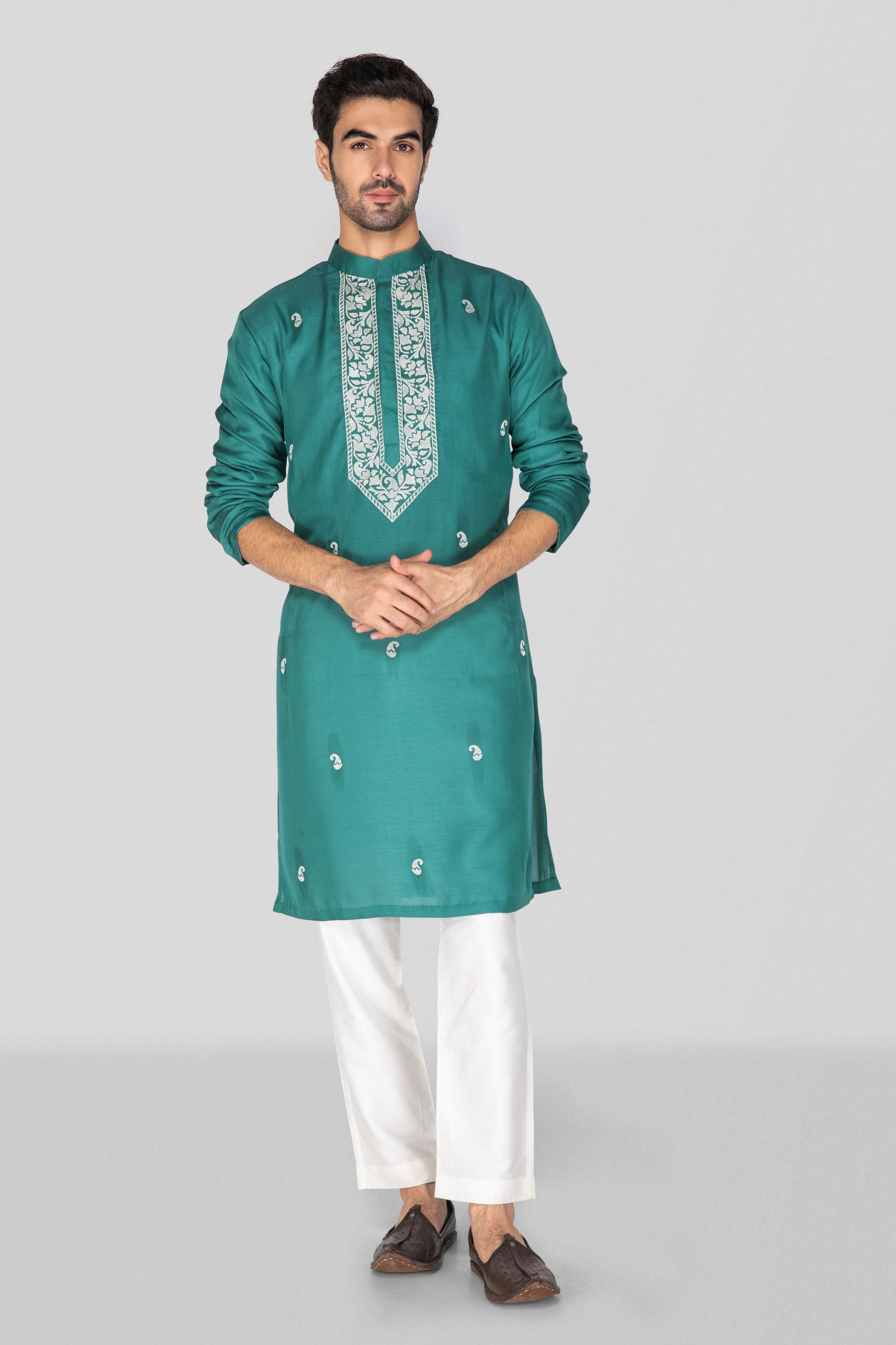 Teal Kurta Set