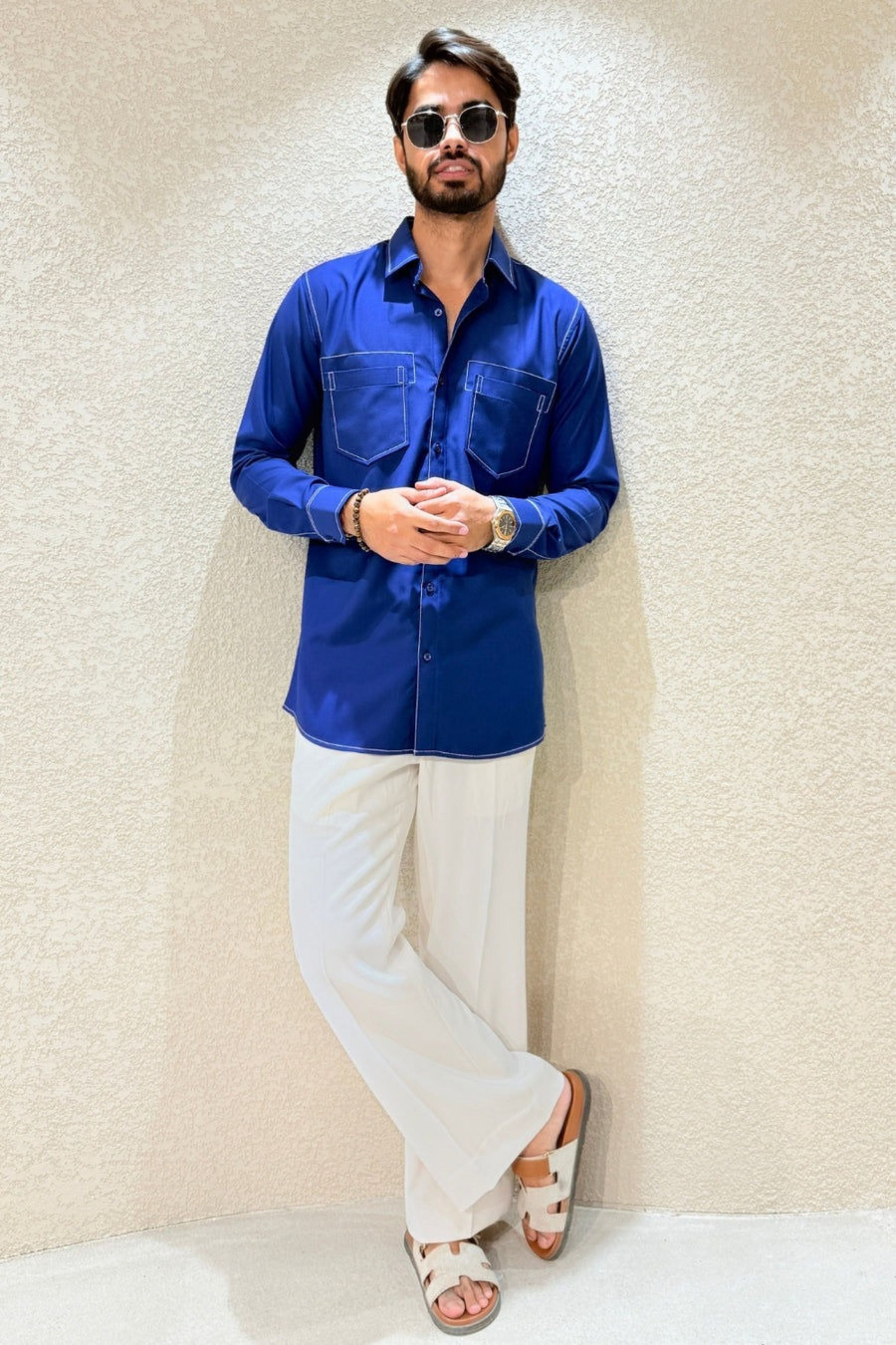 Azure Midnight Blue Shirt