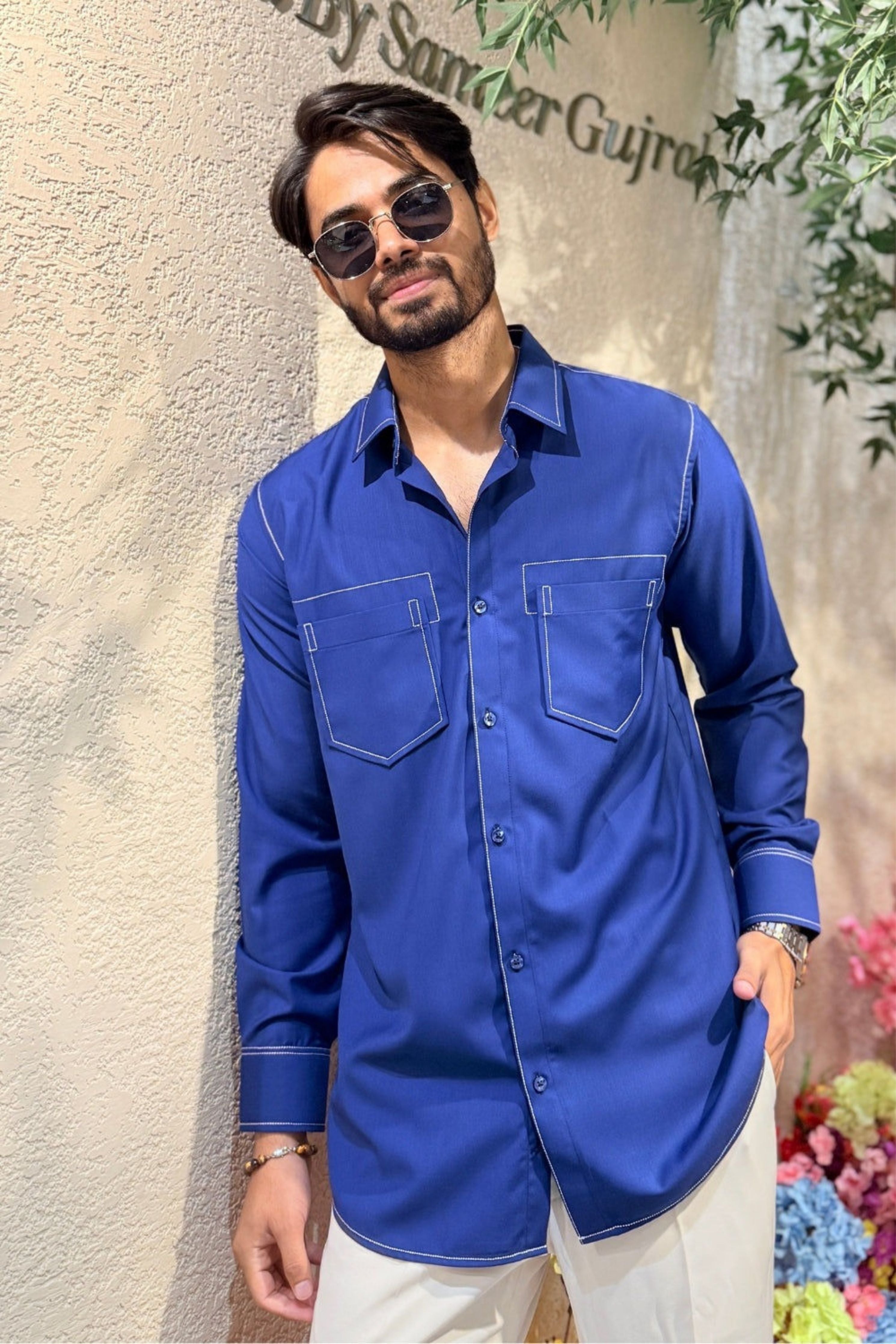 Azure Midnight Blue Shirt