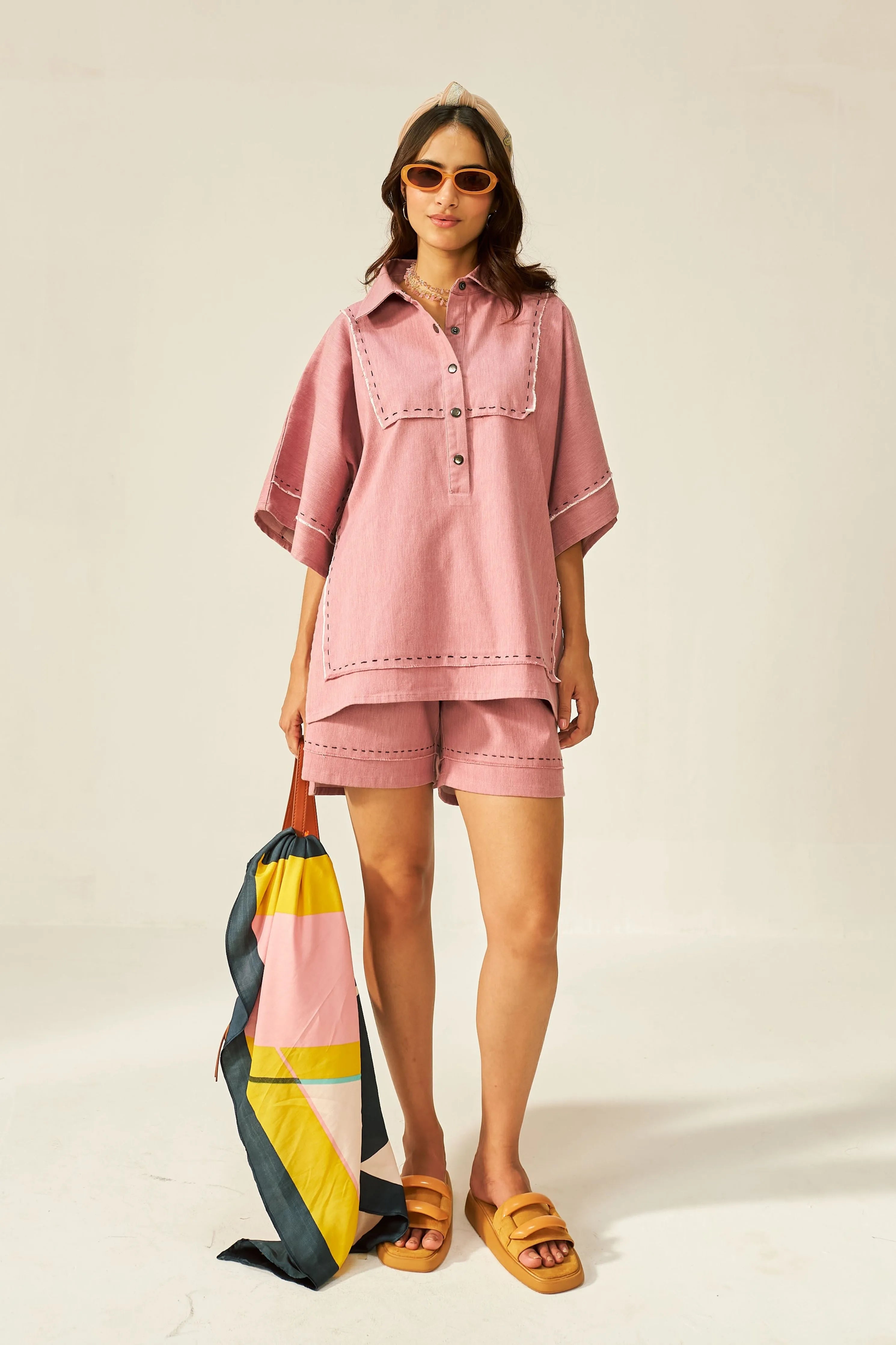 Lychee Mini Kaftan Co-ord Shorts