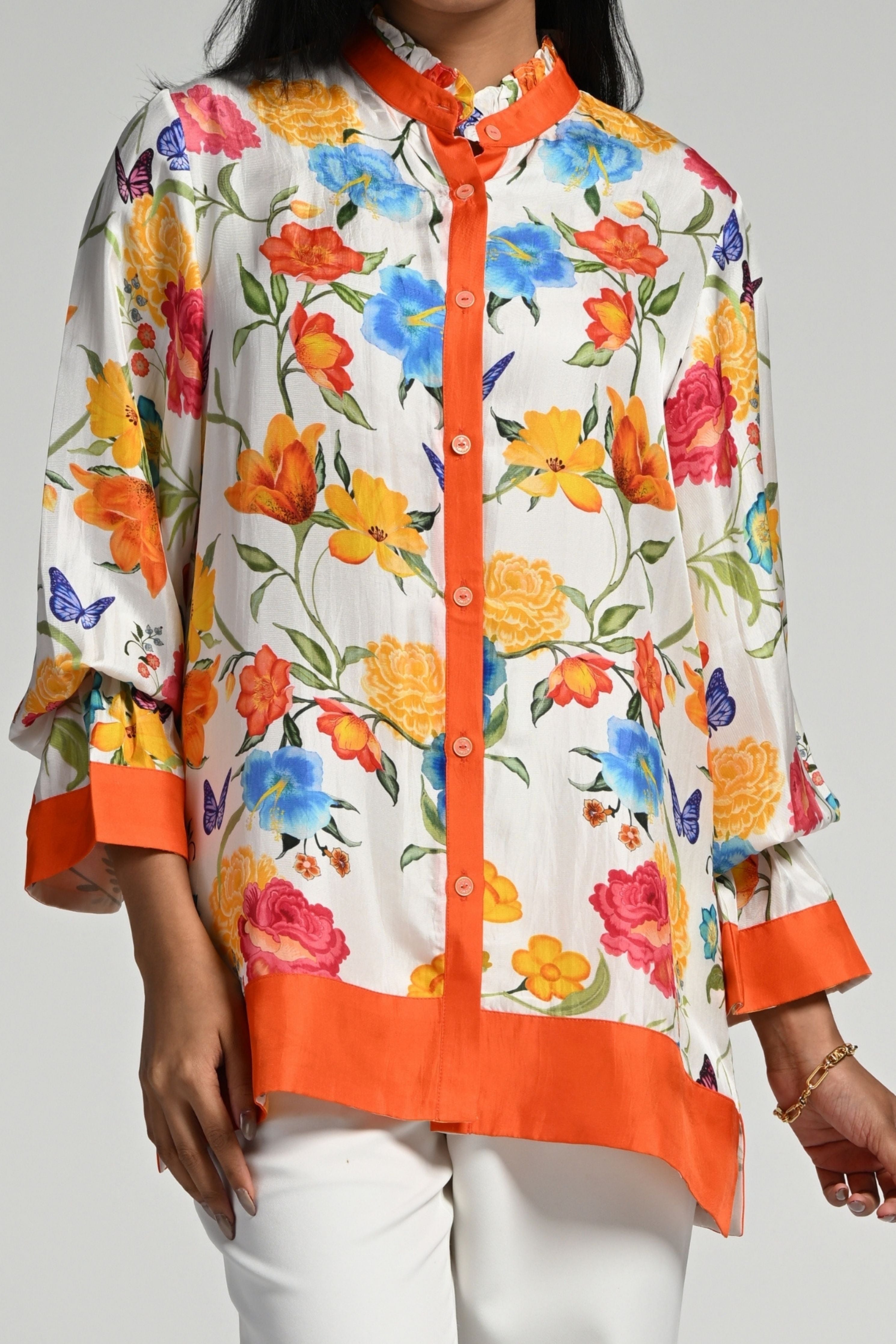 Papillion Garden Silk Shirt