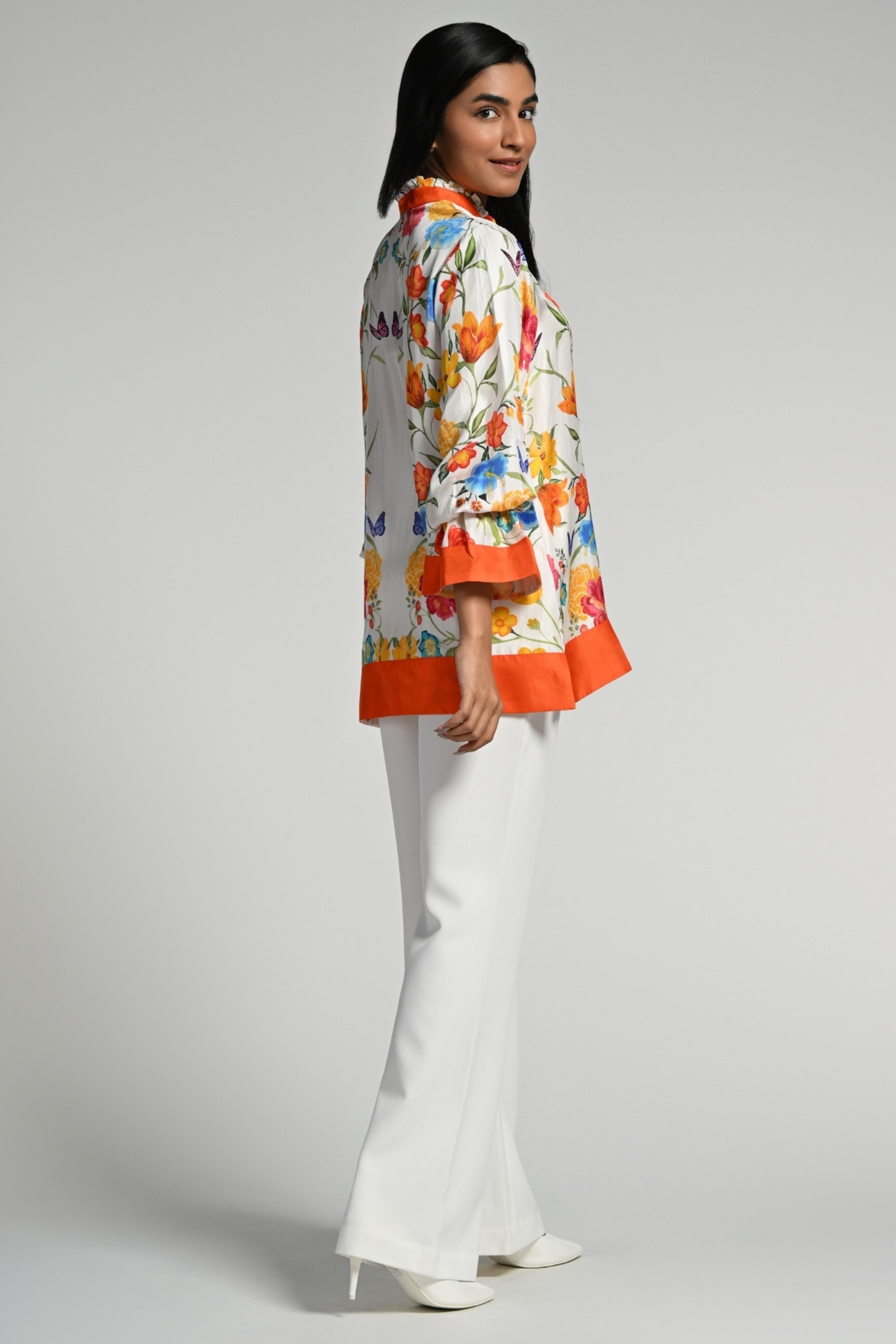 Papillion Garden Silk Shirt