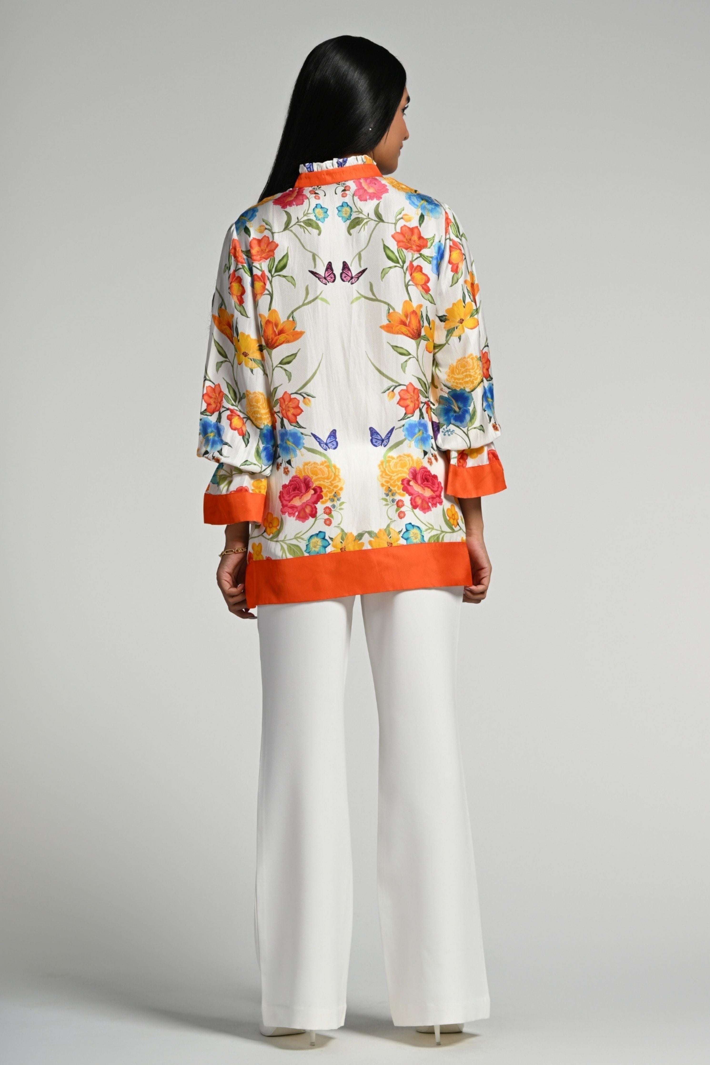 Papillion Garden Silk Shirt