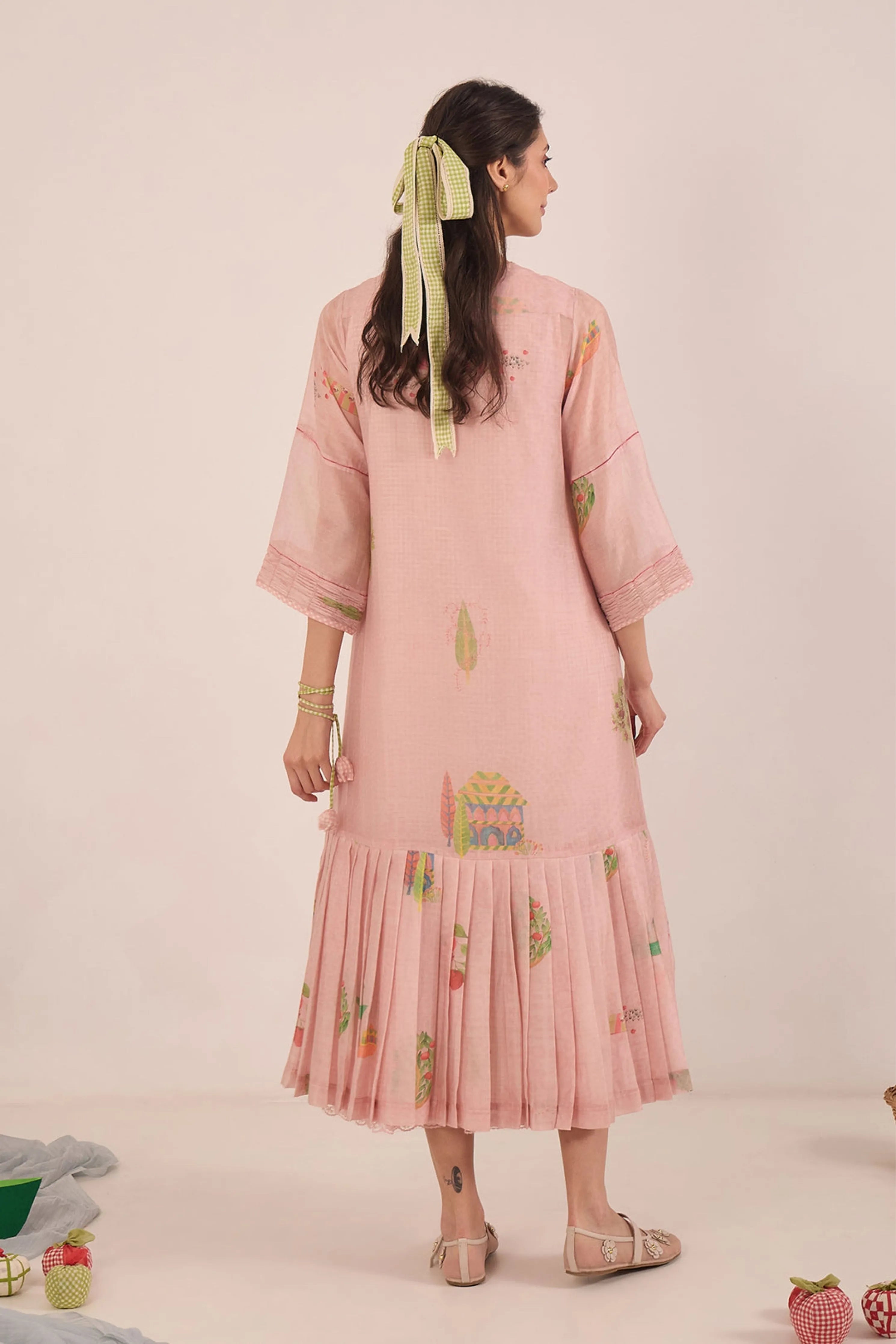 Gulposh Pleated Jacket Dress