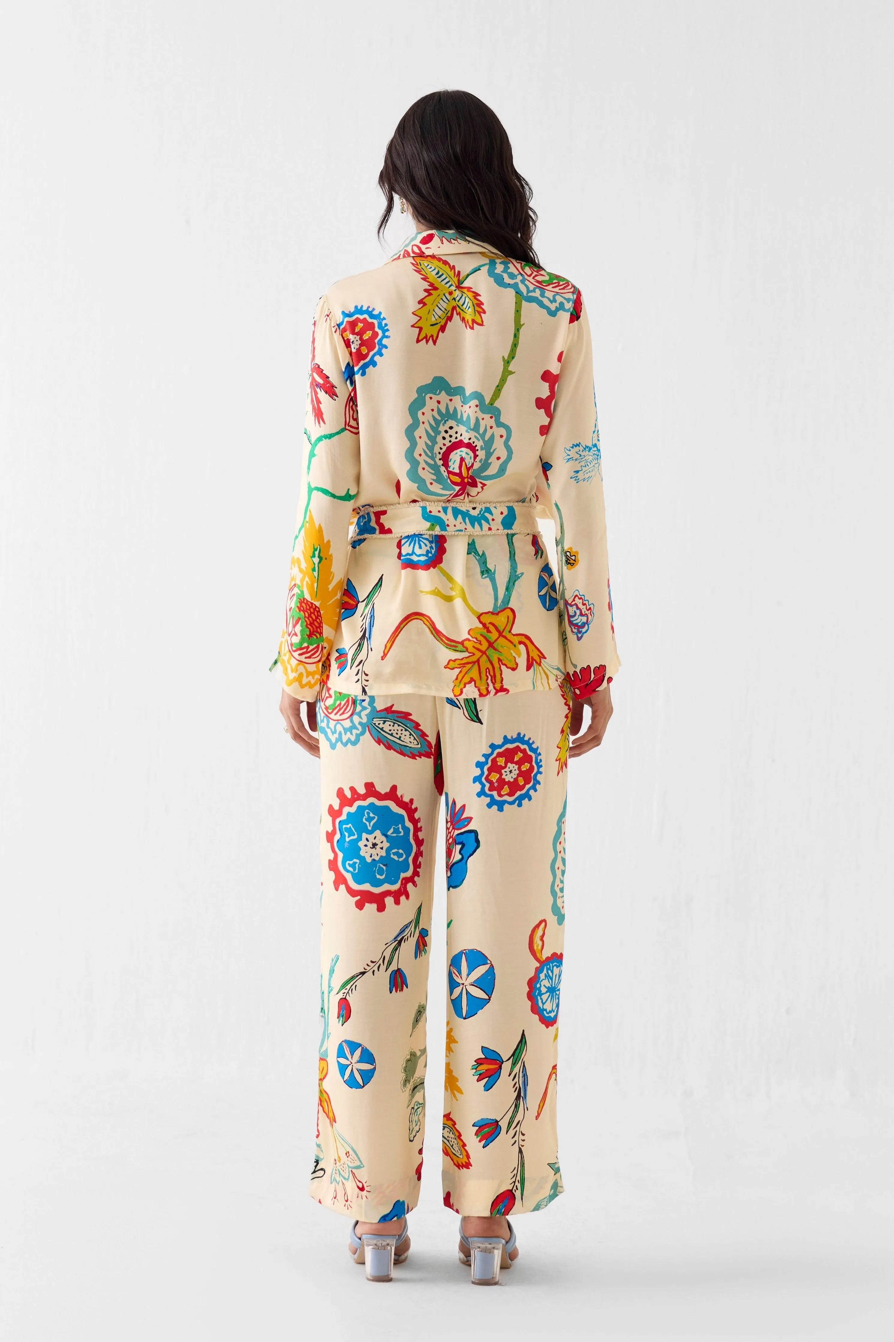 Sanganer Blazer Shirt & Trousers Co-Ord Set