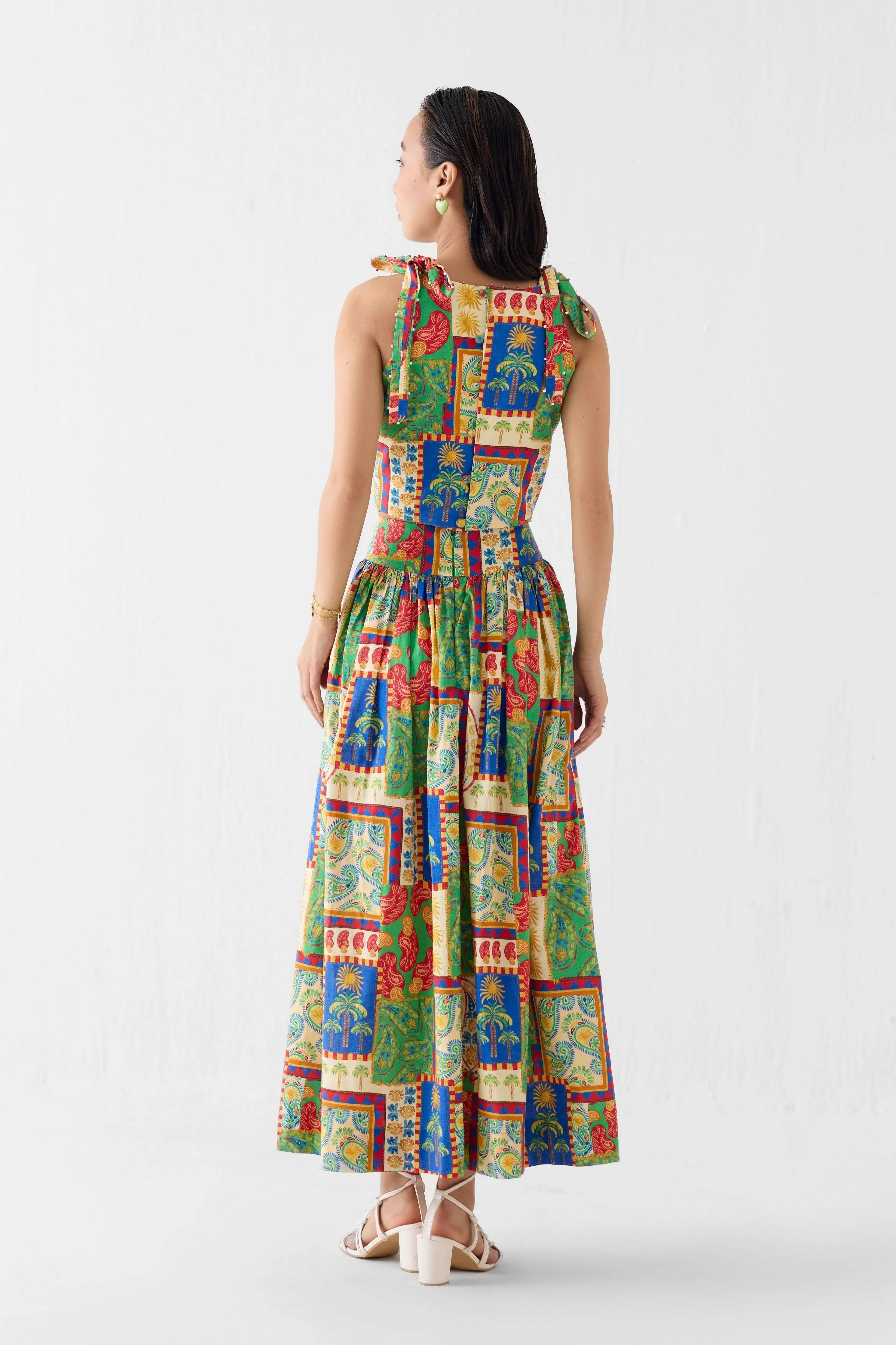 Johari Crop Top And Gathered Skirt