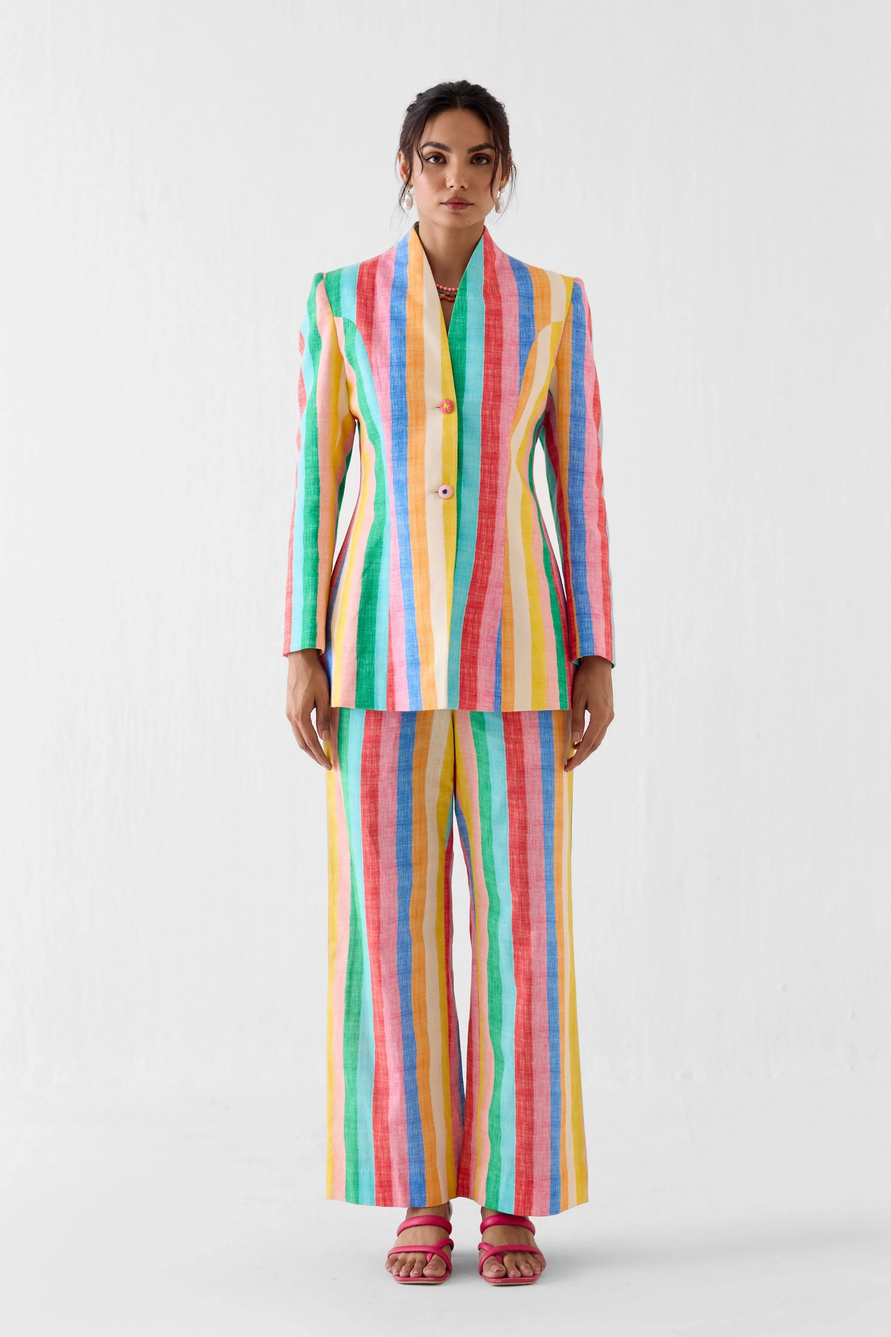 Leher Blazer And Trousers Co-Ord Set