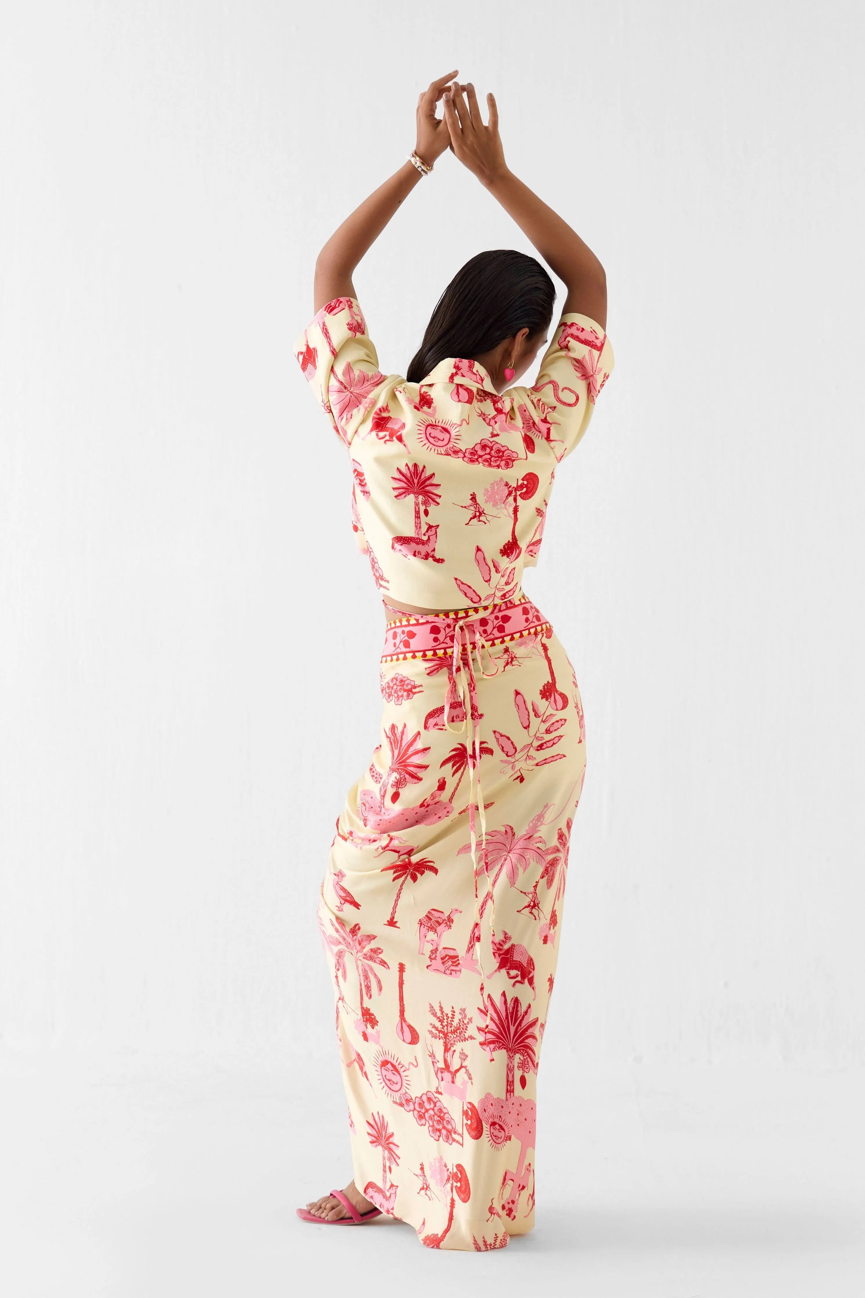 Sawai Crop Blazer And Skirt Co-Ord Set