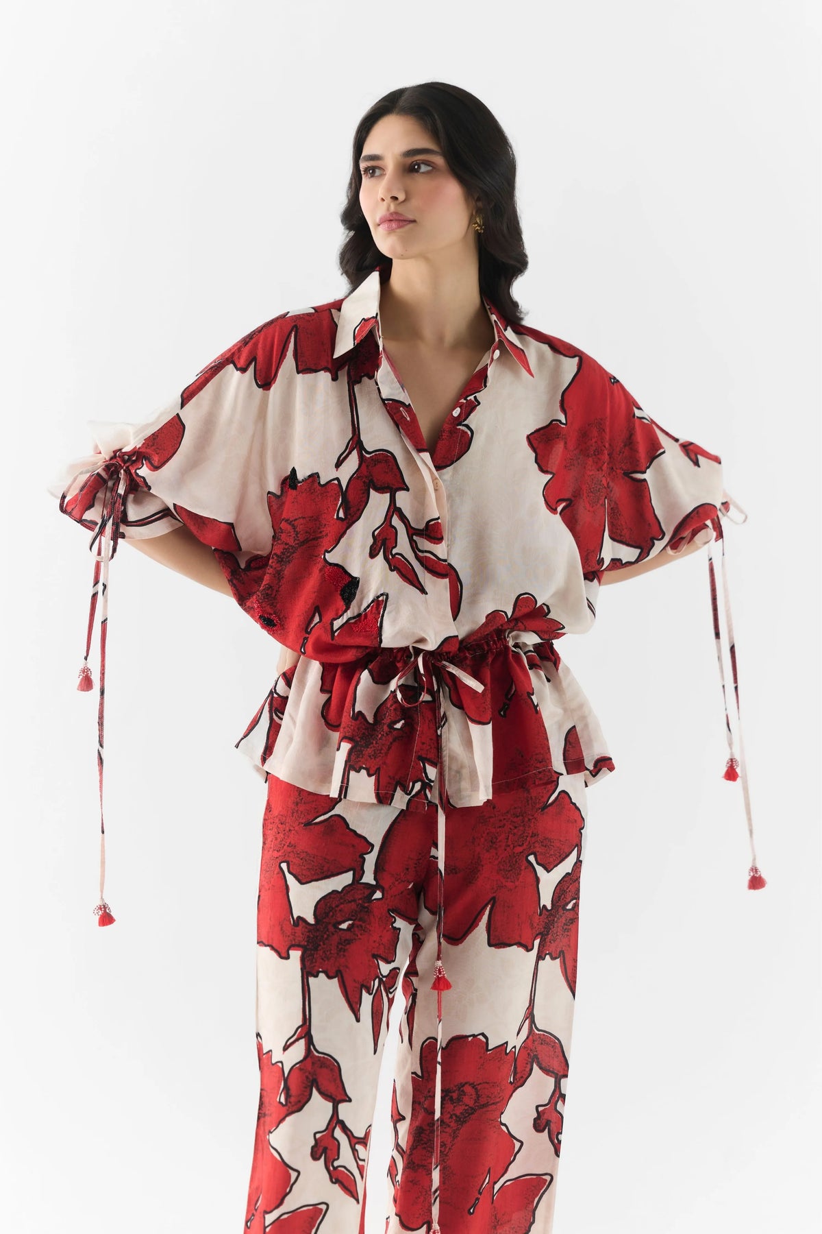 Rosalie Drawstring Shirt & Trousers Co-Ord Set