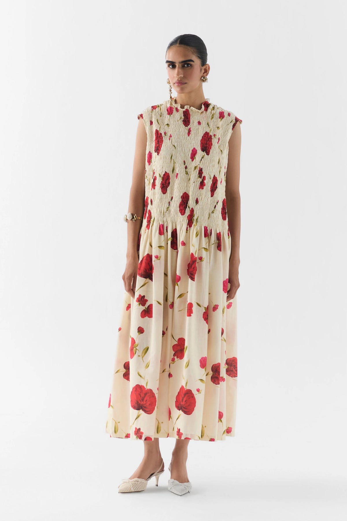 Sisley Rose Ruching Dress