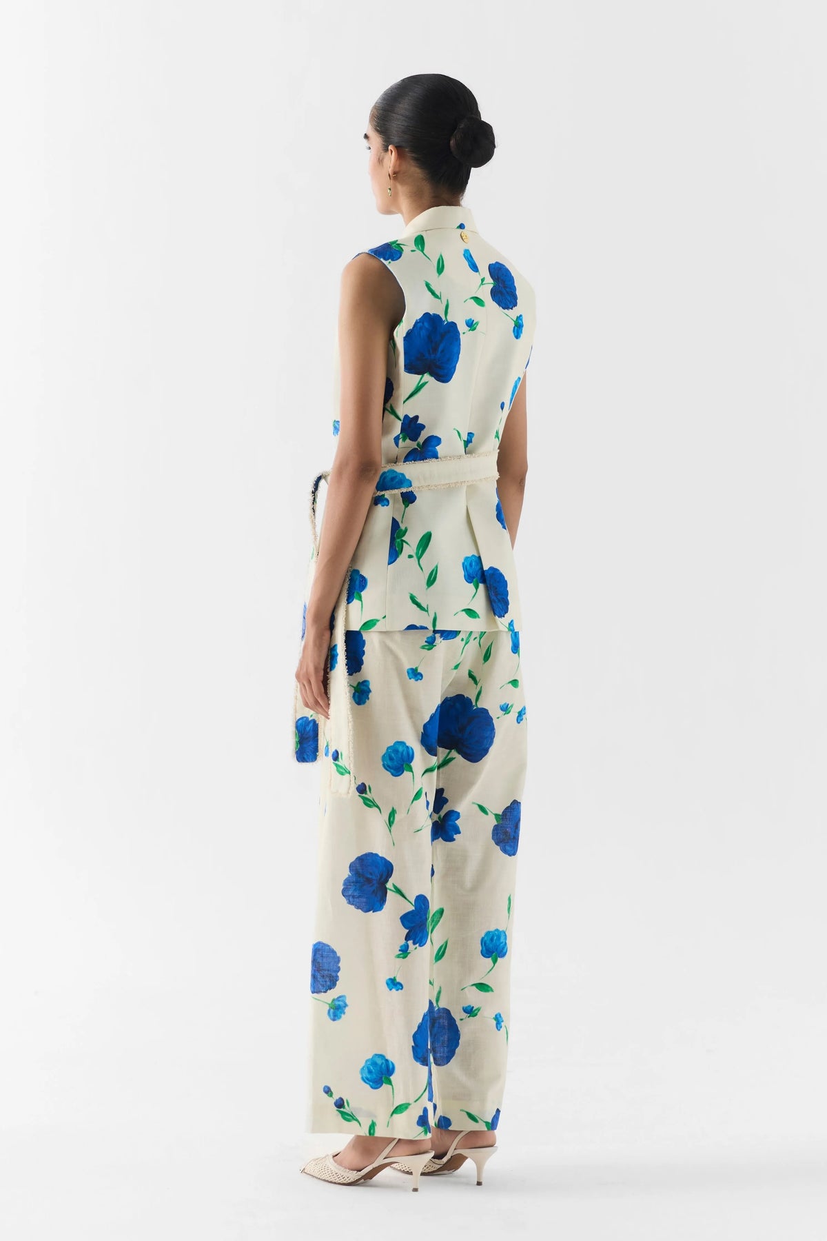Moss Rose Sleeveless Blazer & Pants