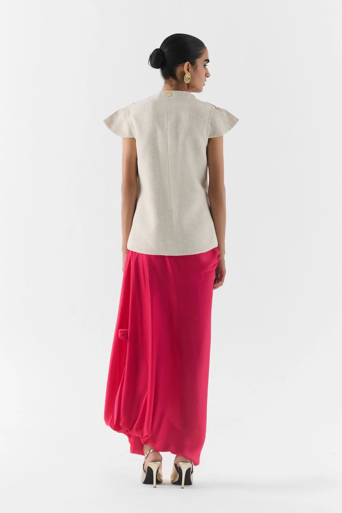 Pink Rose Vest & Knot Skirt