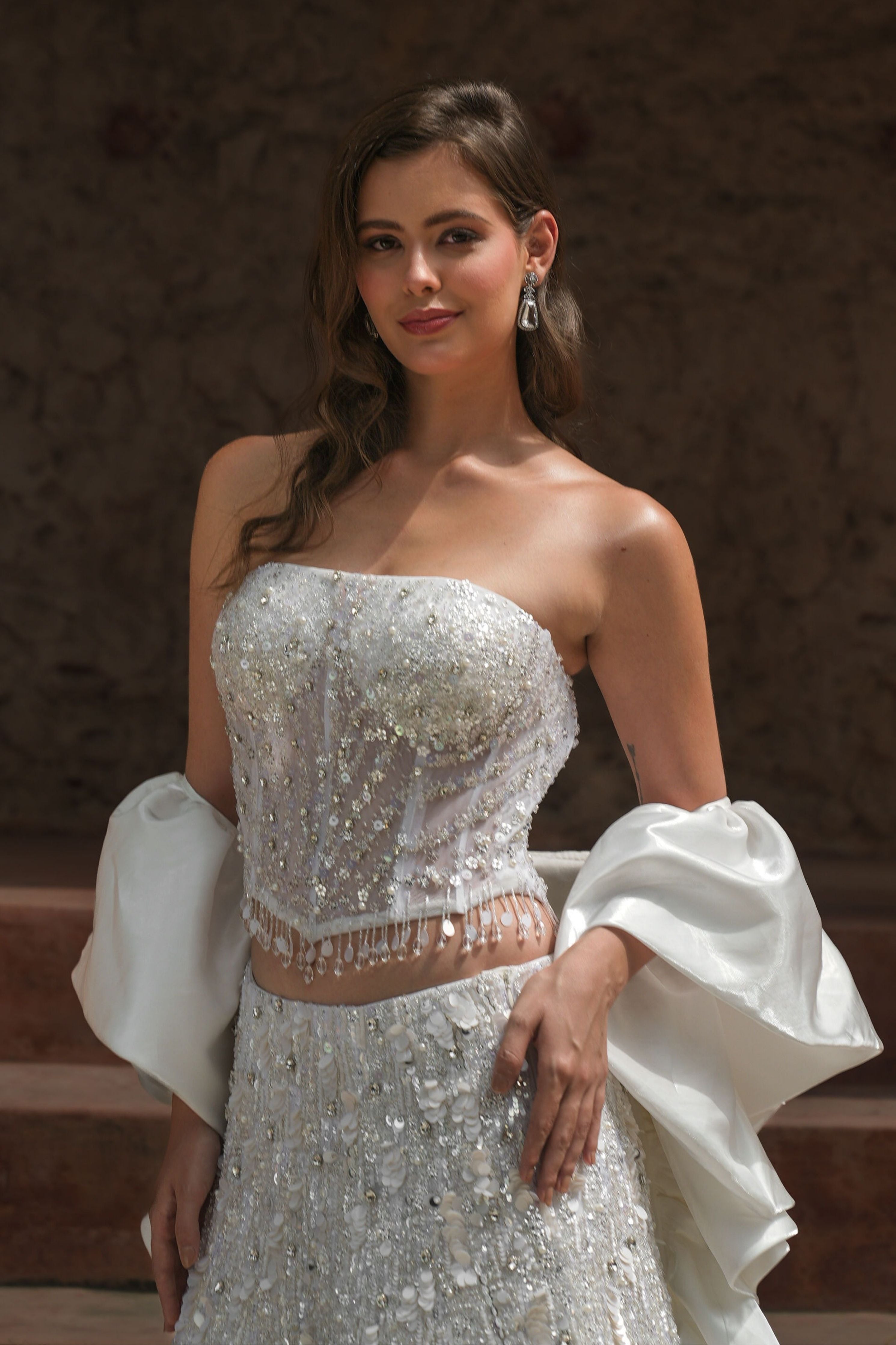 Her Voice Corset Fishcut Lehenga Set