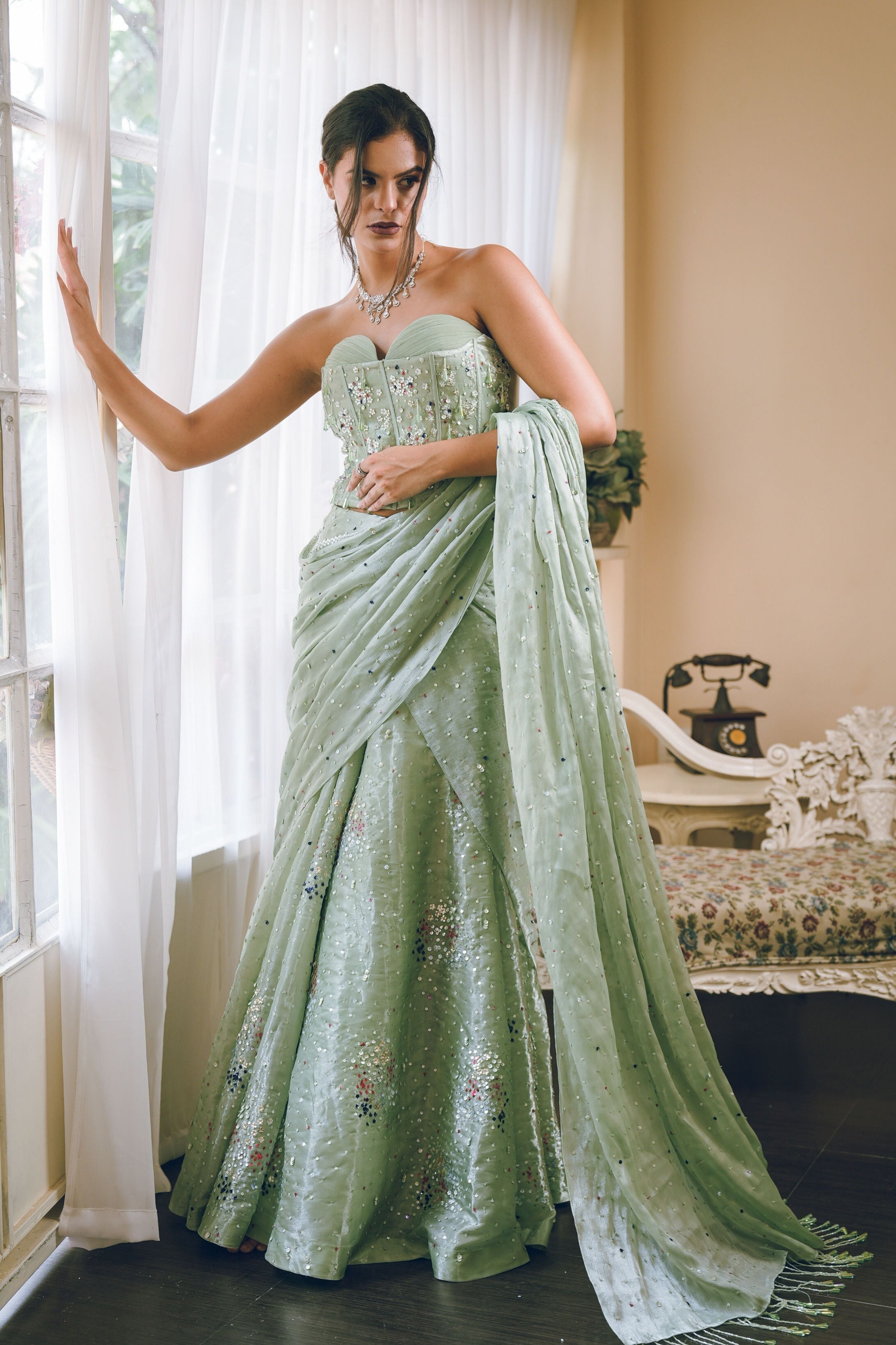 Silent strength Corset Draped Saree