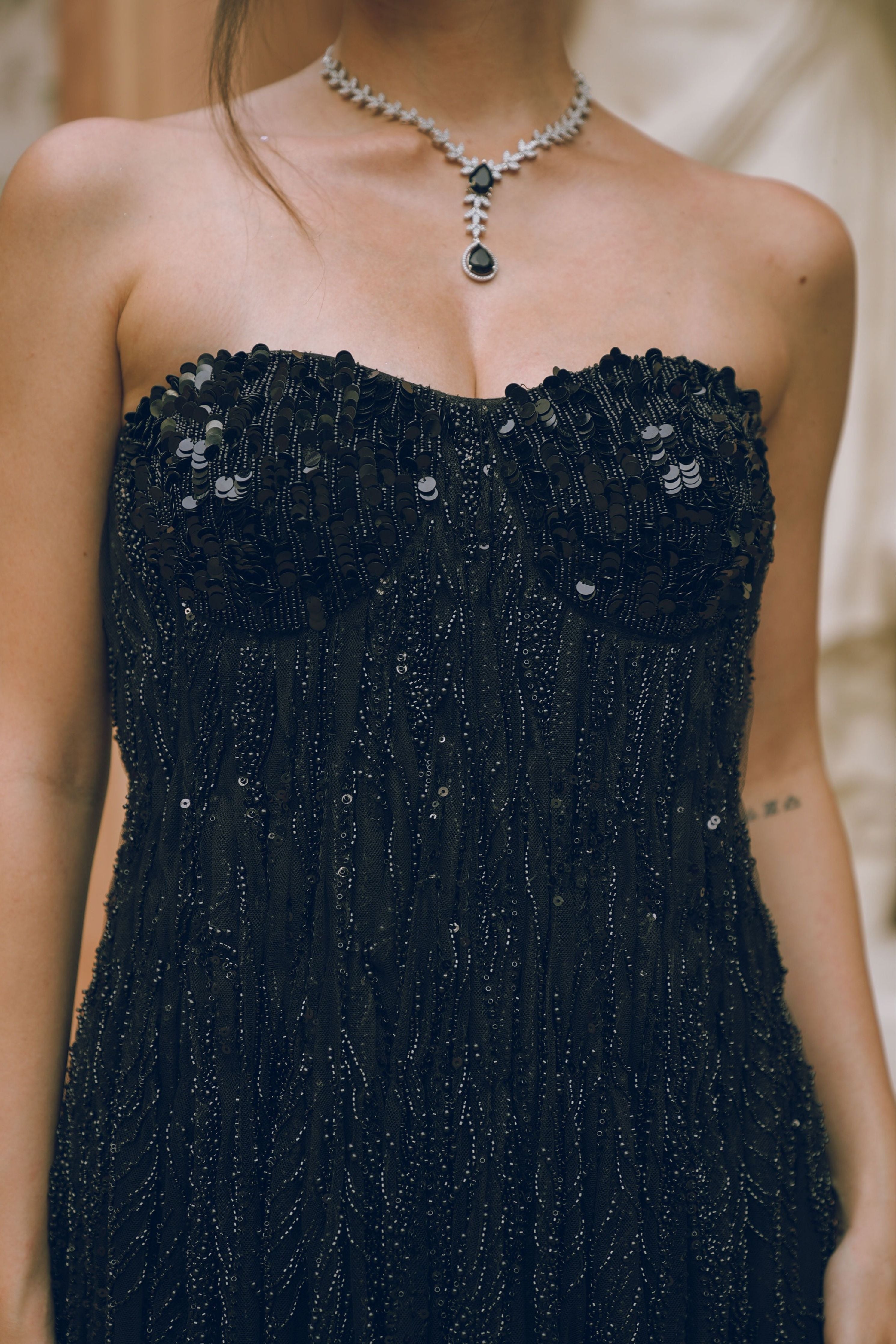 Enigm Draped Evening Gown