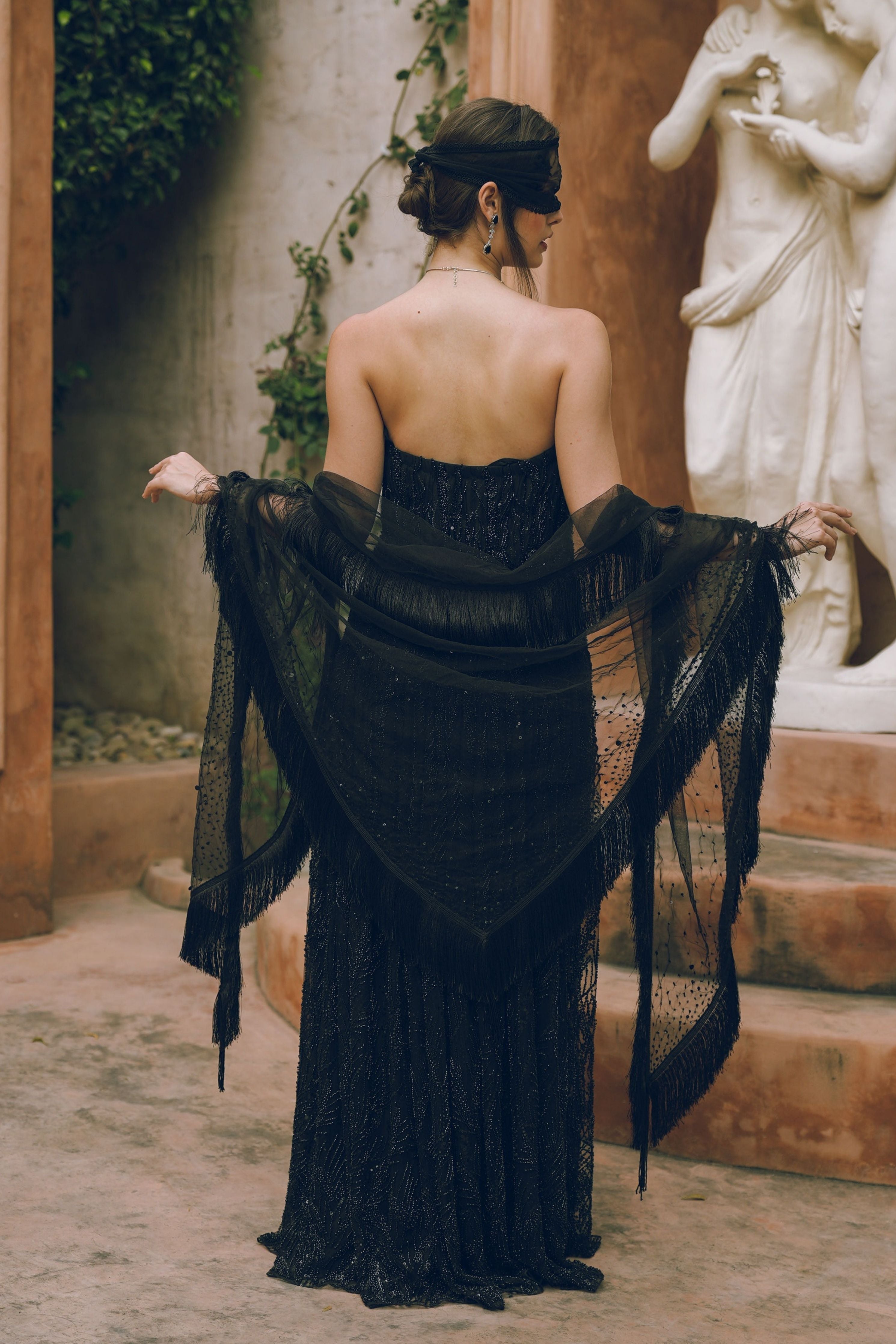 Enigm Draped Evening Gown