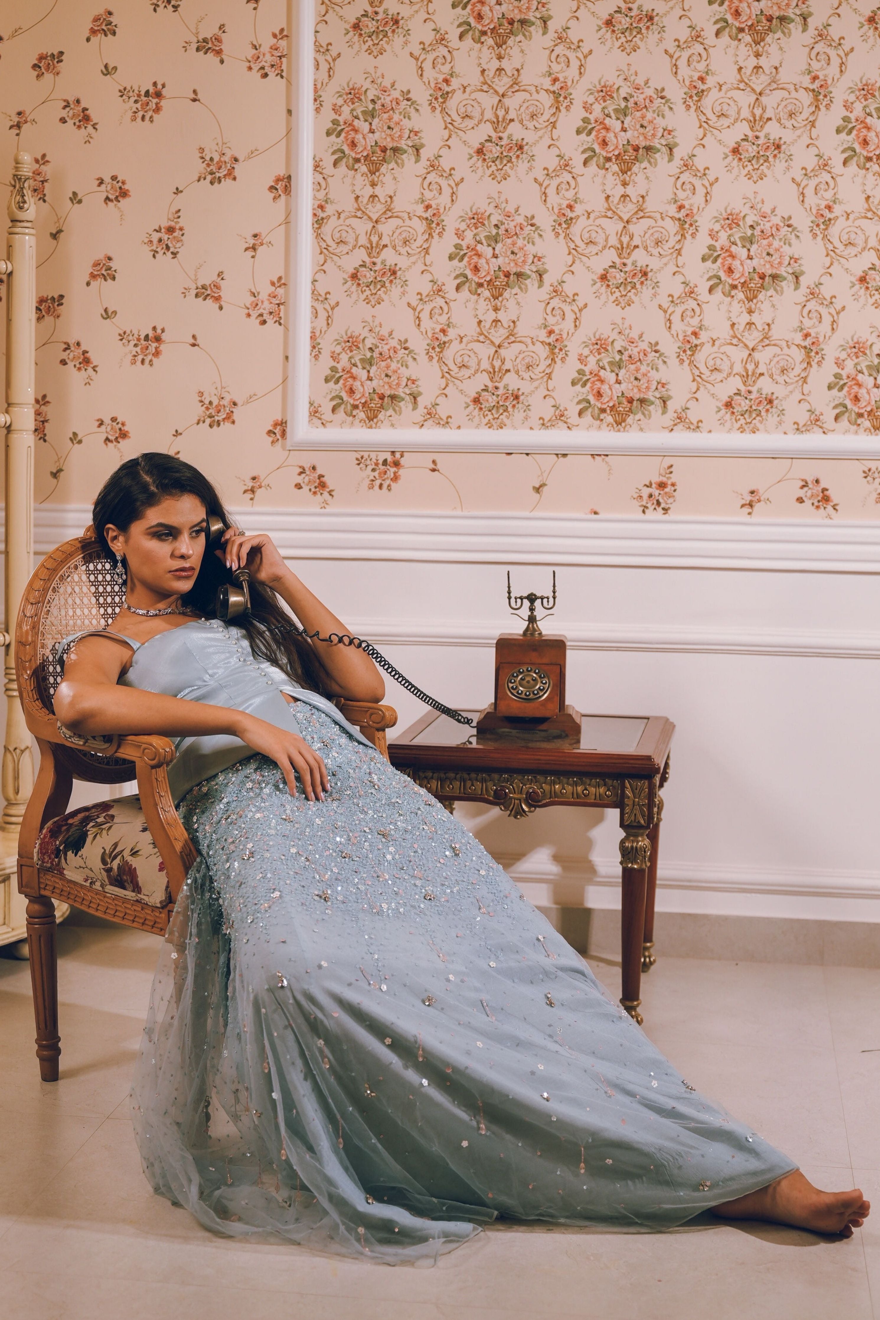 Rising Satin Skirt Set