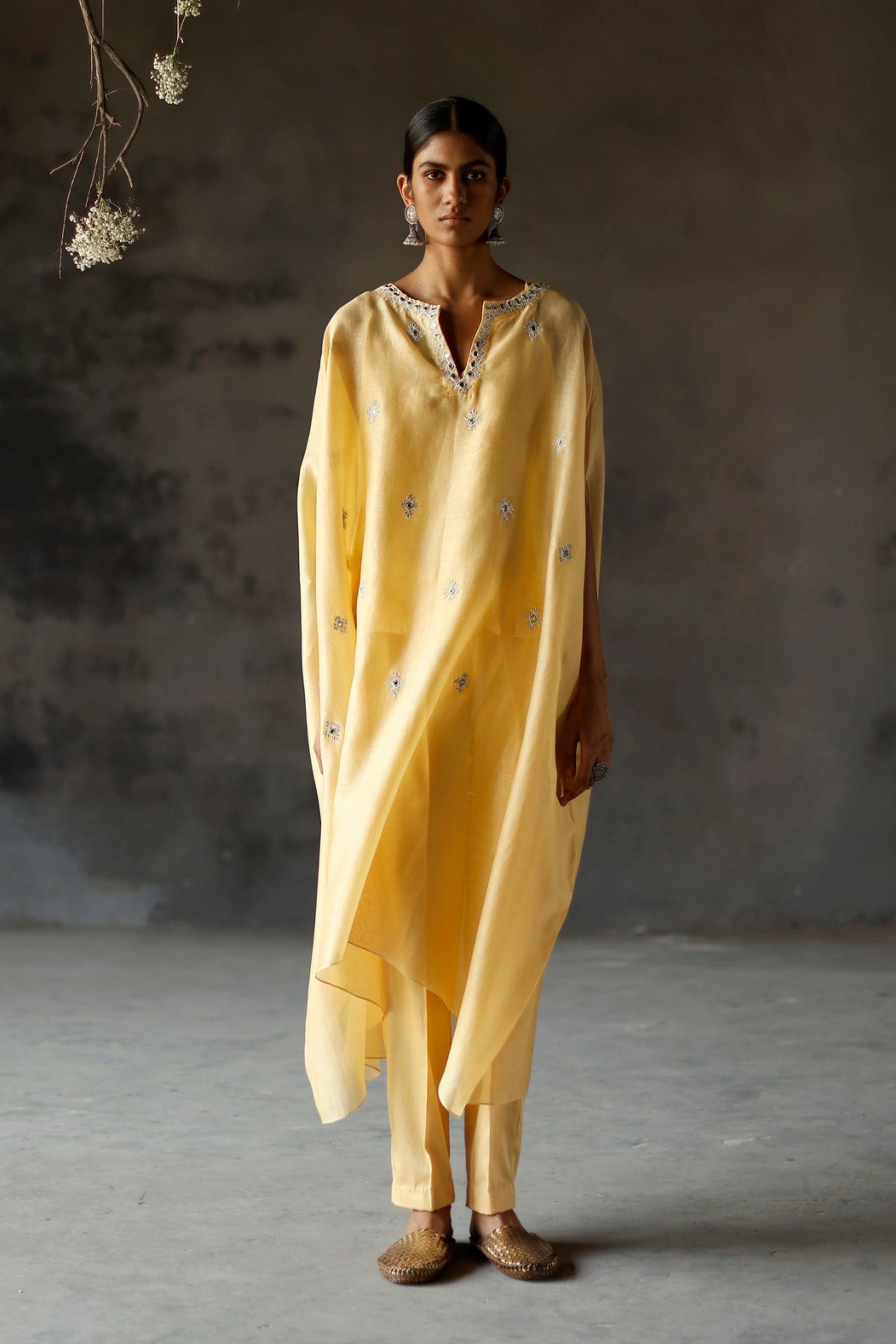 Yellow Anisa Kaftan Set