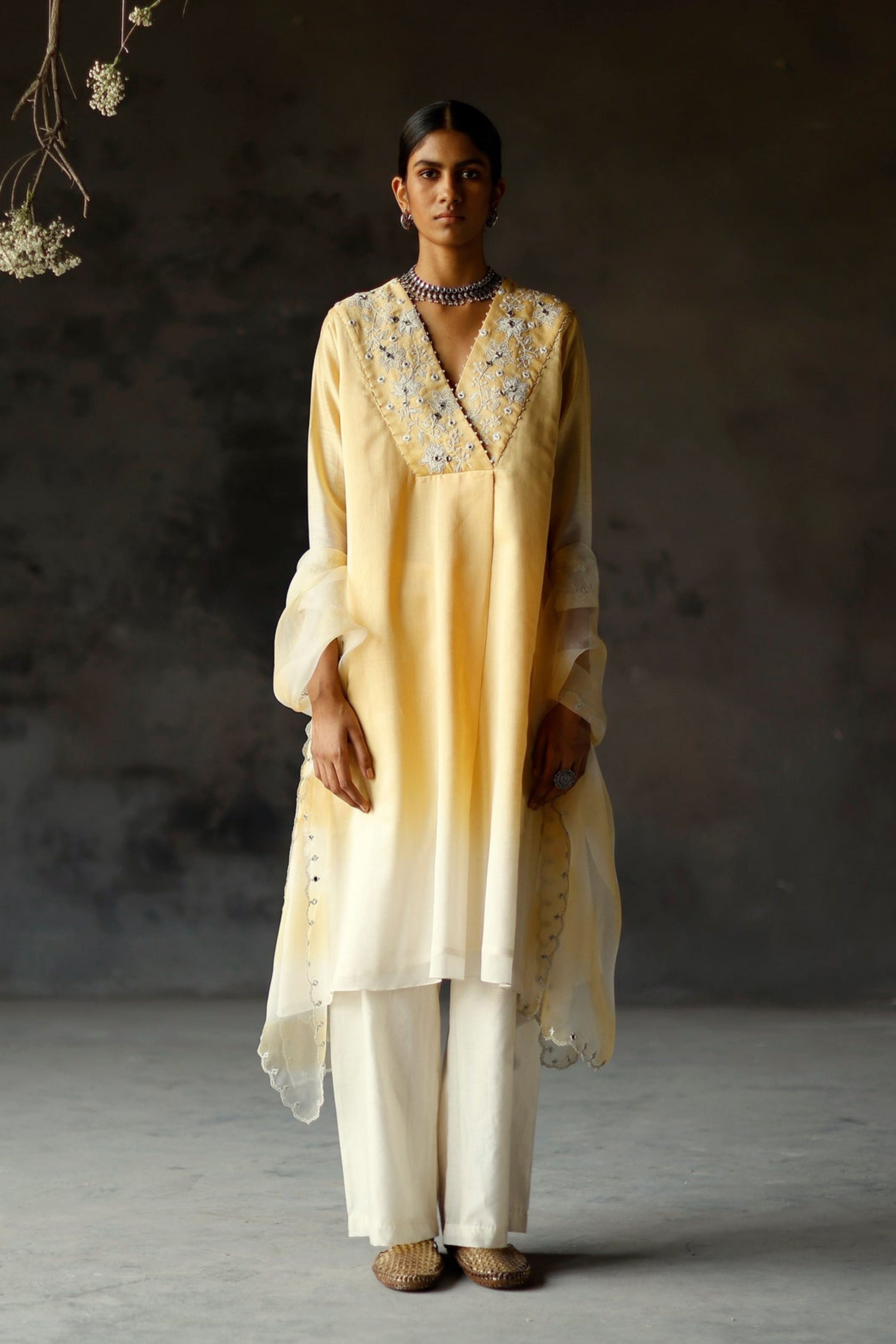 Yellow Advika Kurta Set
