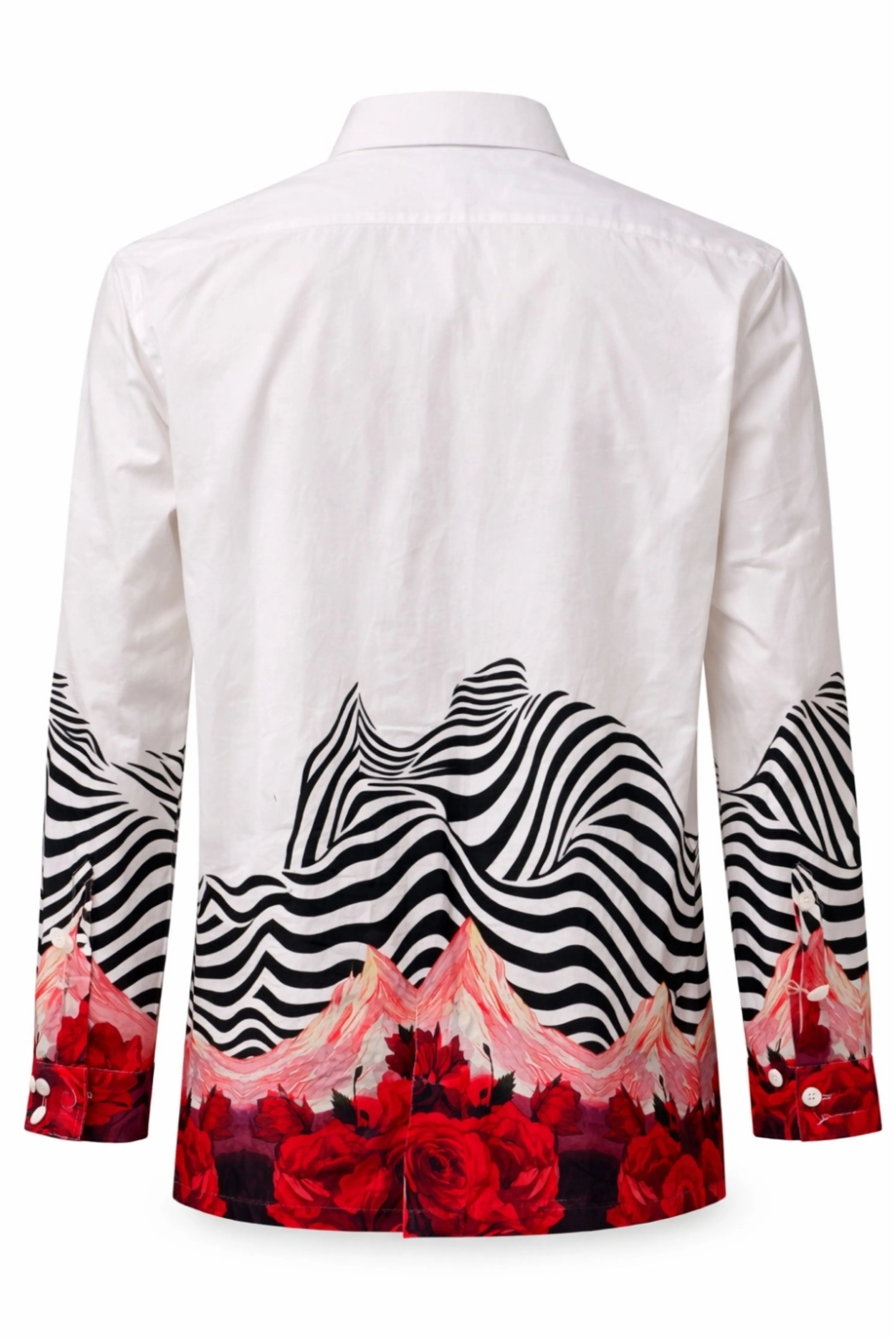 White Wave Printed Shirt