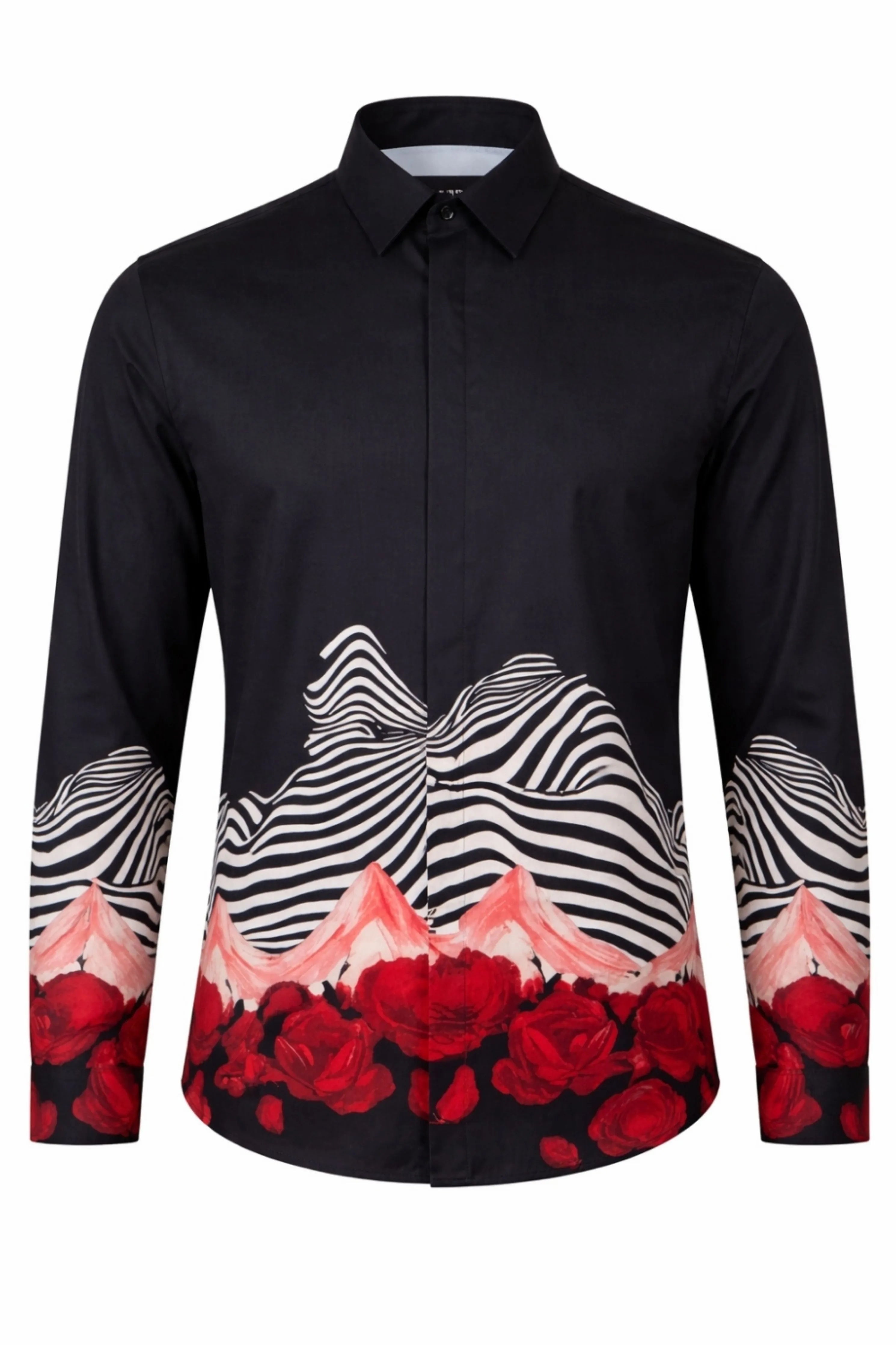 Black Wave Printed Shirt