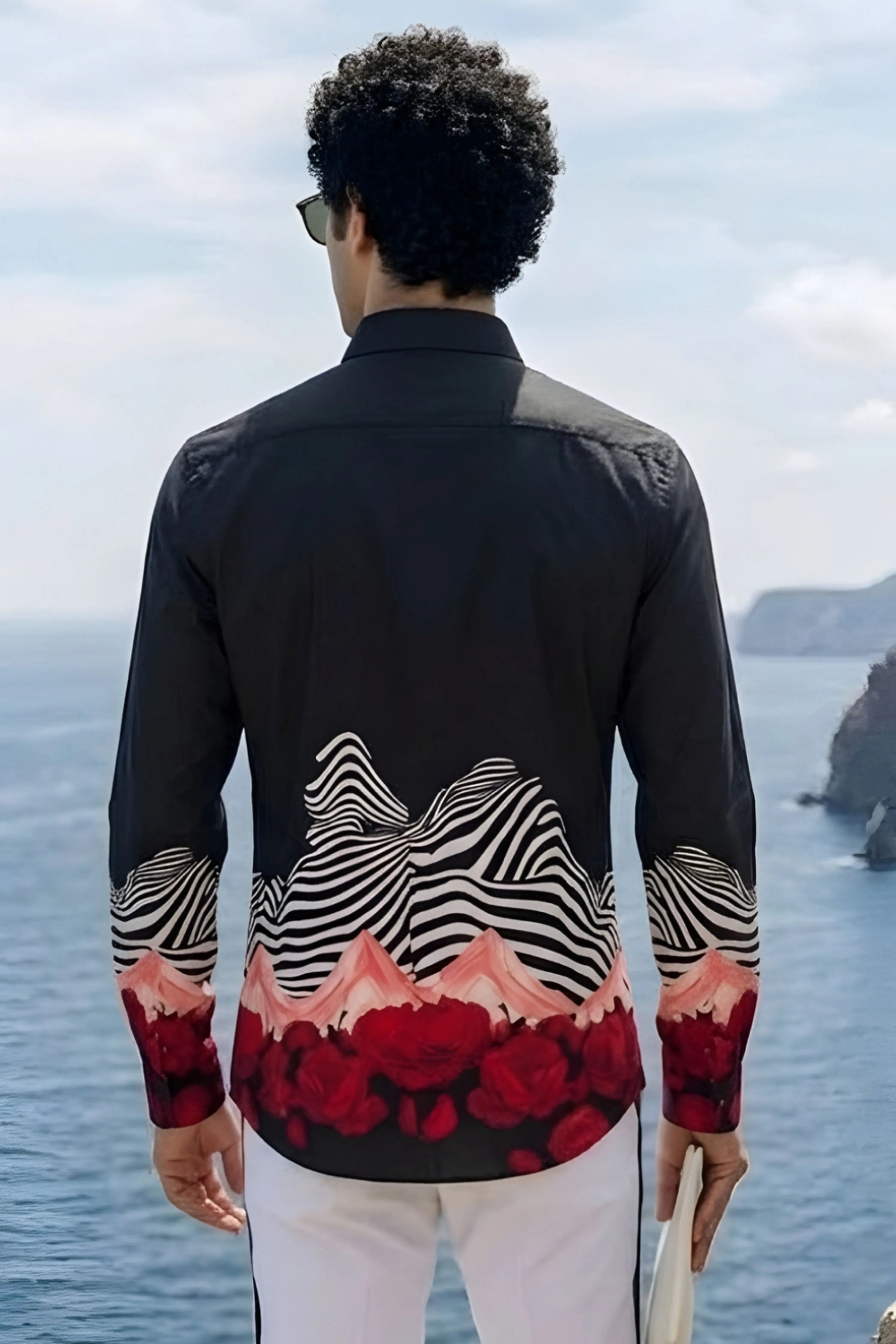 Black Wave Printed Shirt