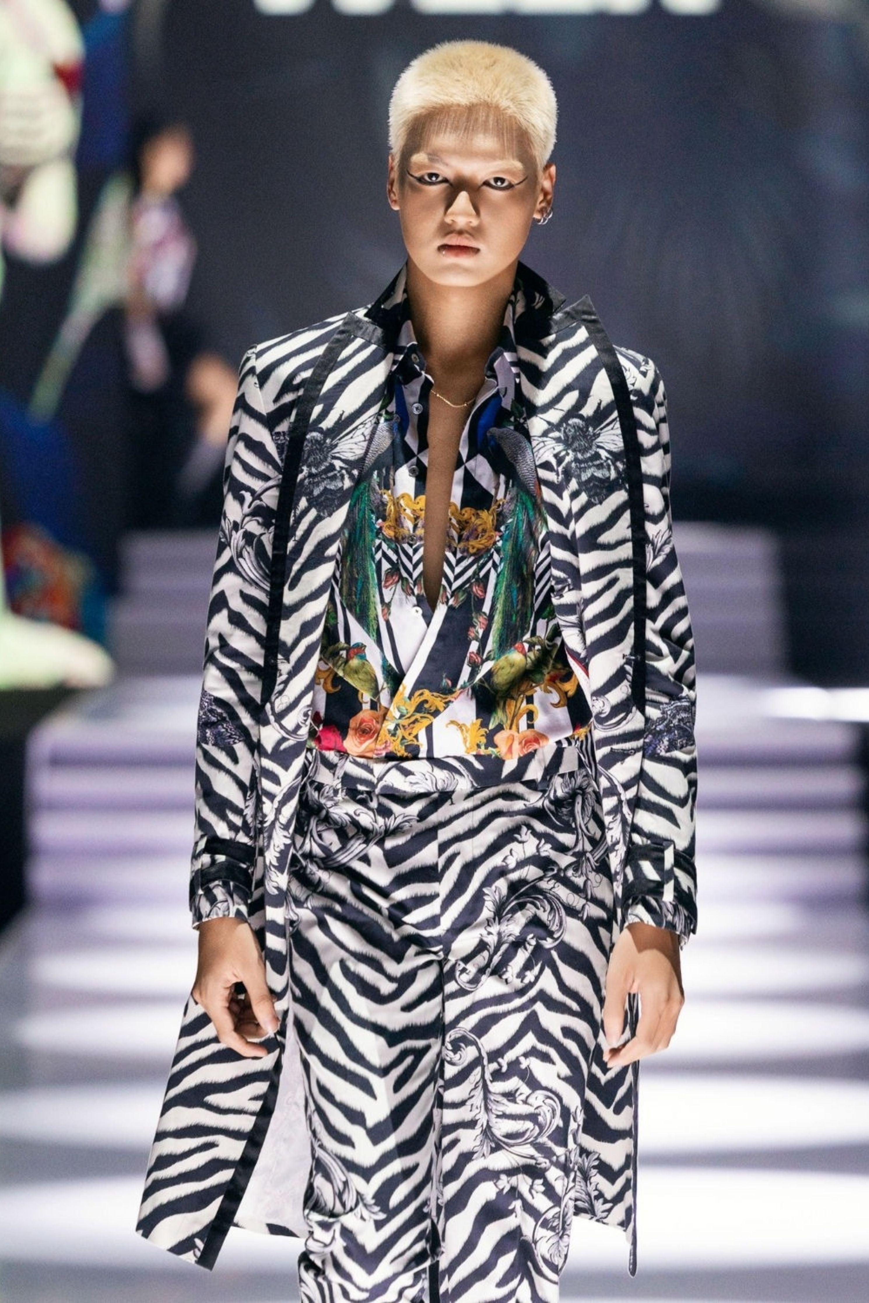 Regis Animal Printed Trenchcoat