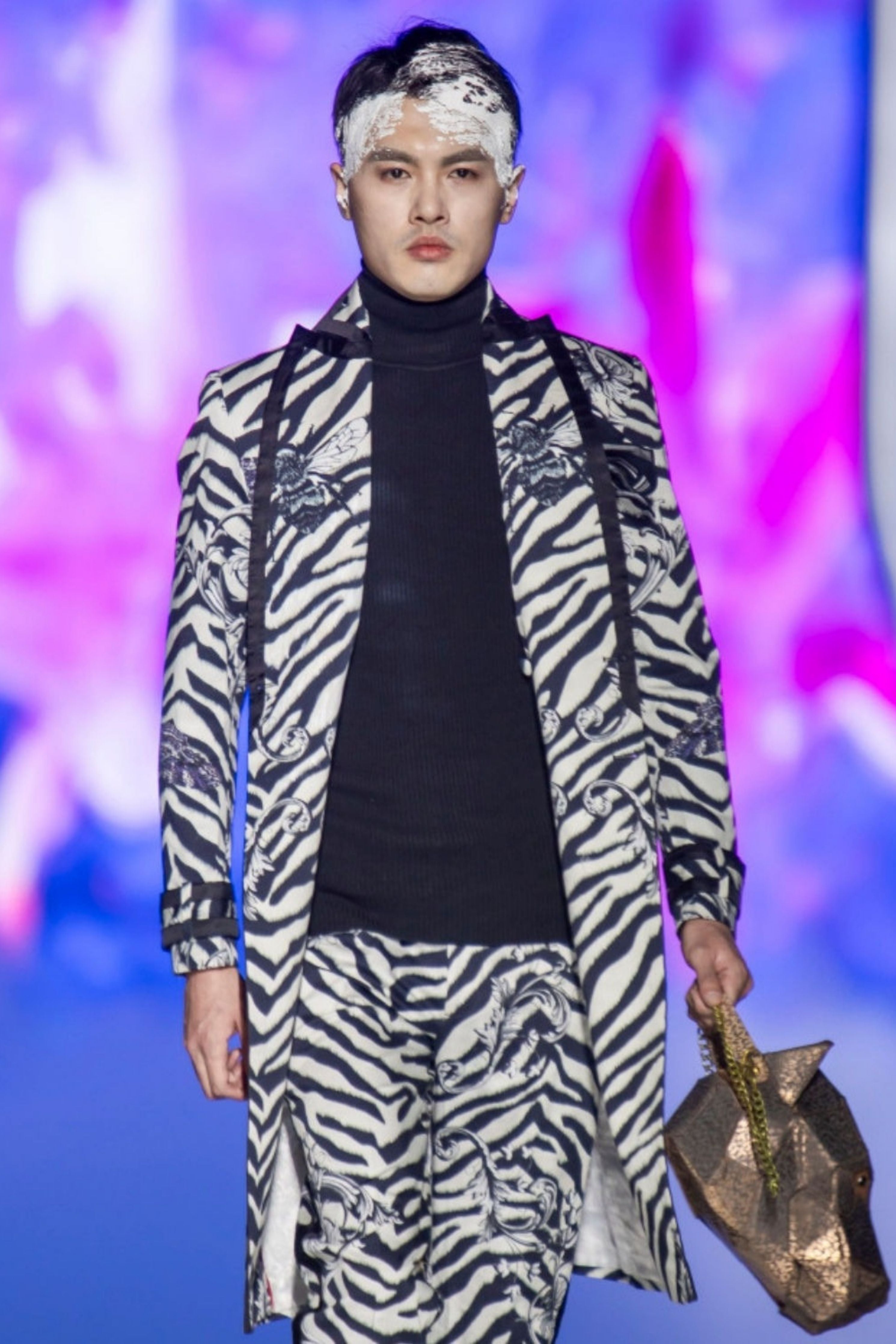 Regis Animal Printed Trenchcoat